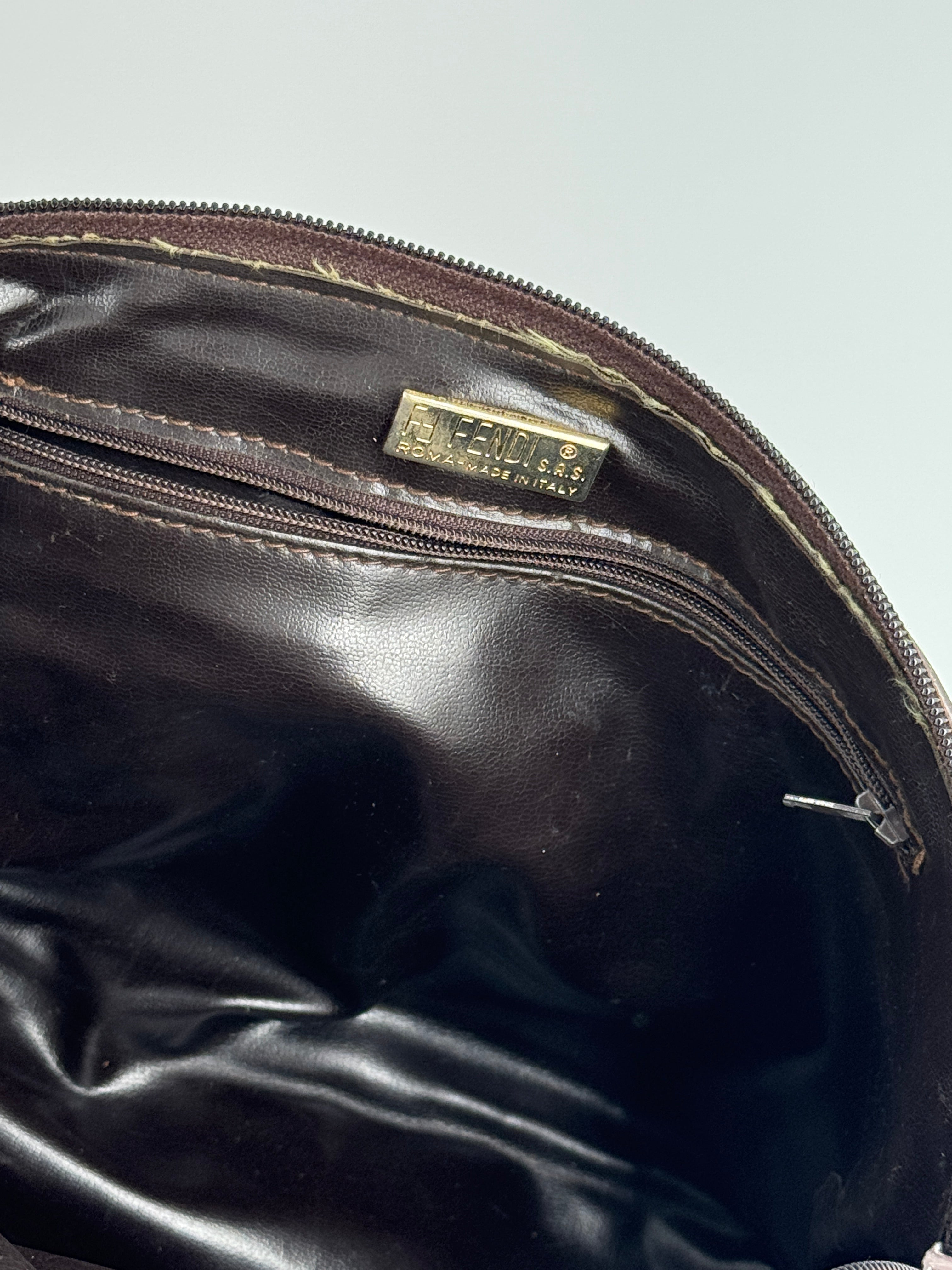 Fendi Zucca Boston Bag