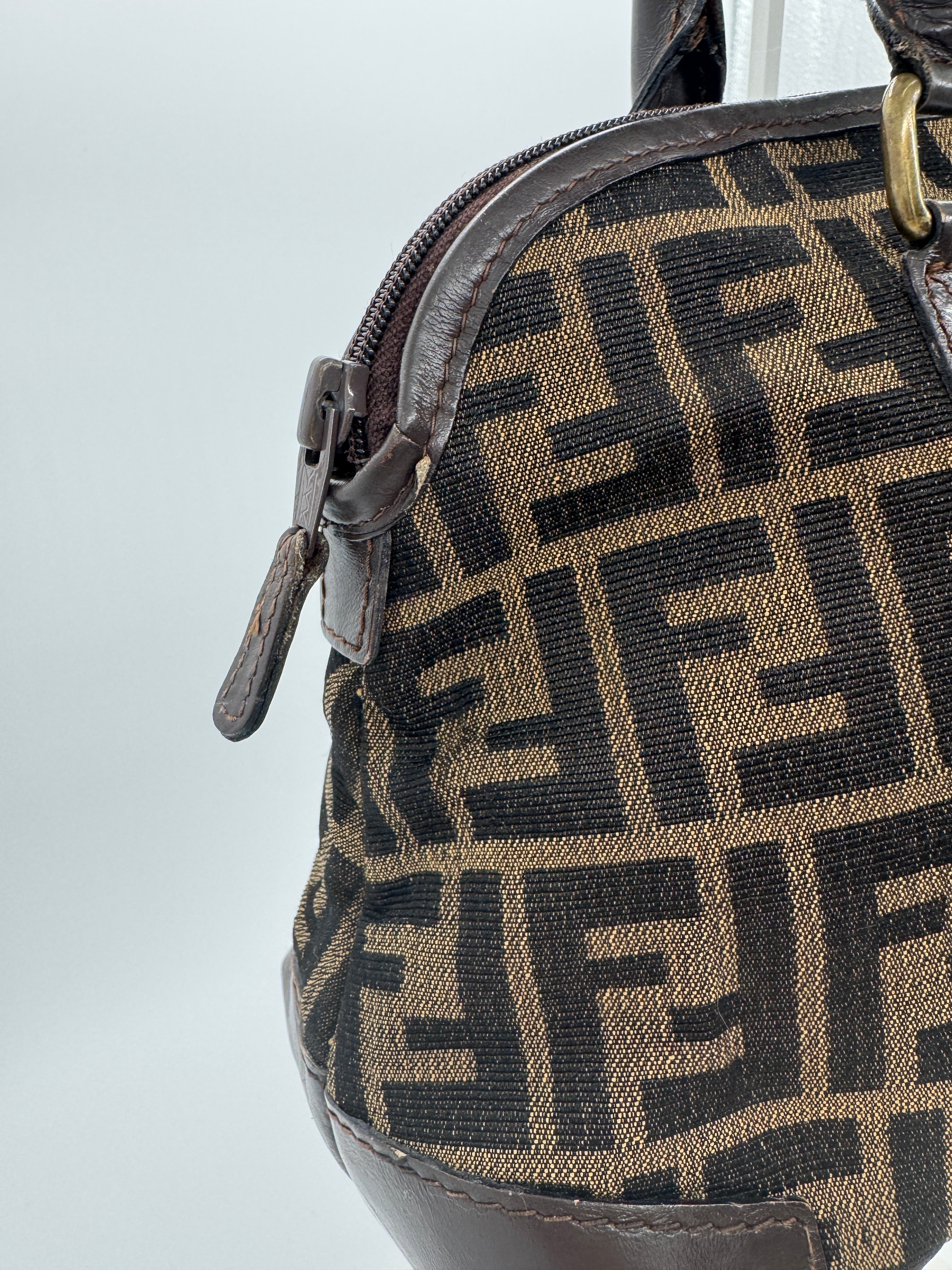 Fendi Zucca Boston Bag