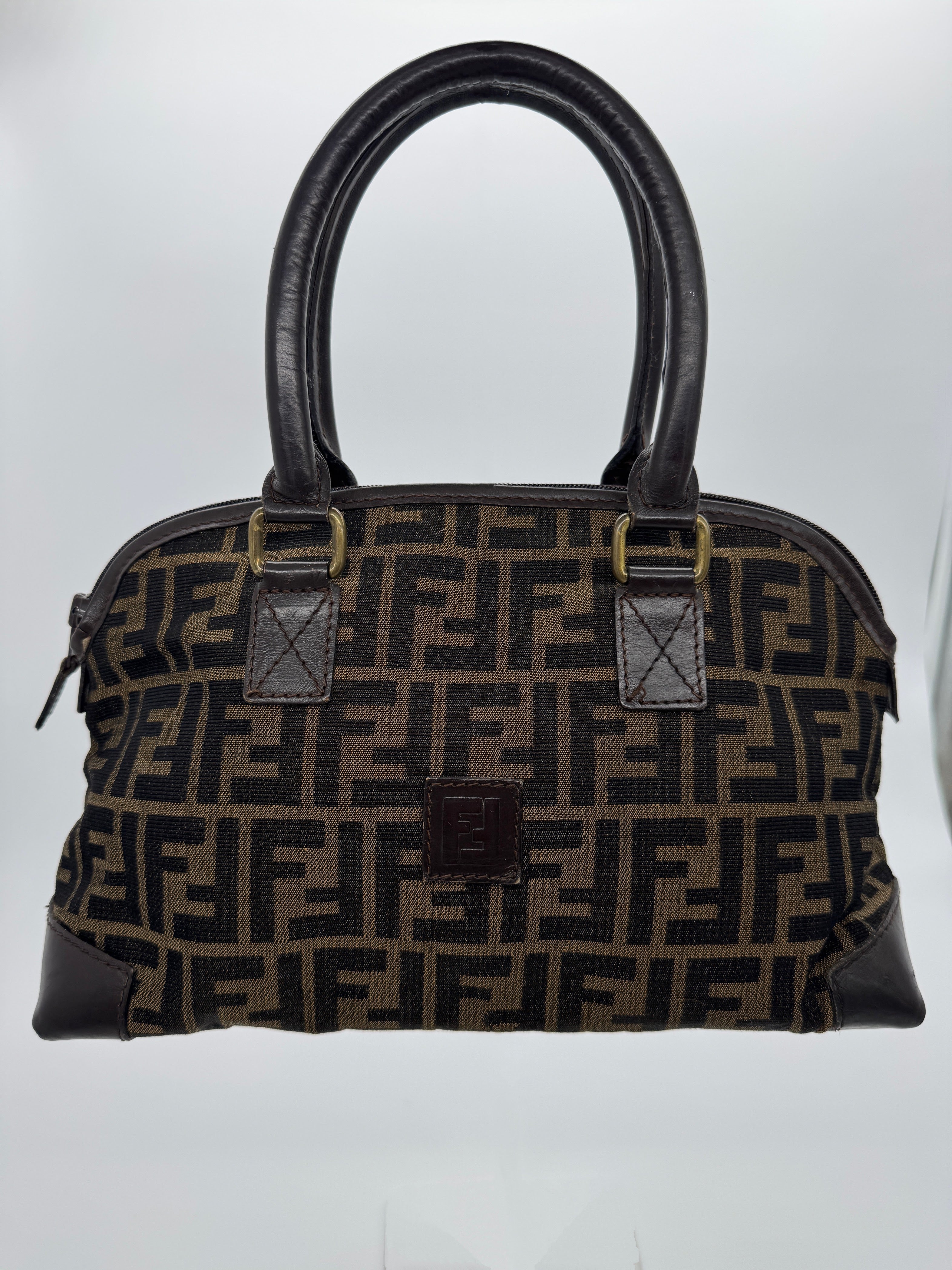 Fendi Zucca Boston Bag