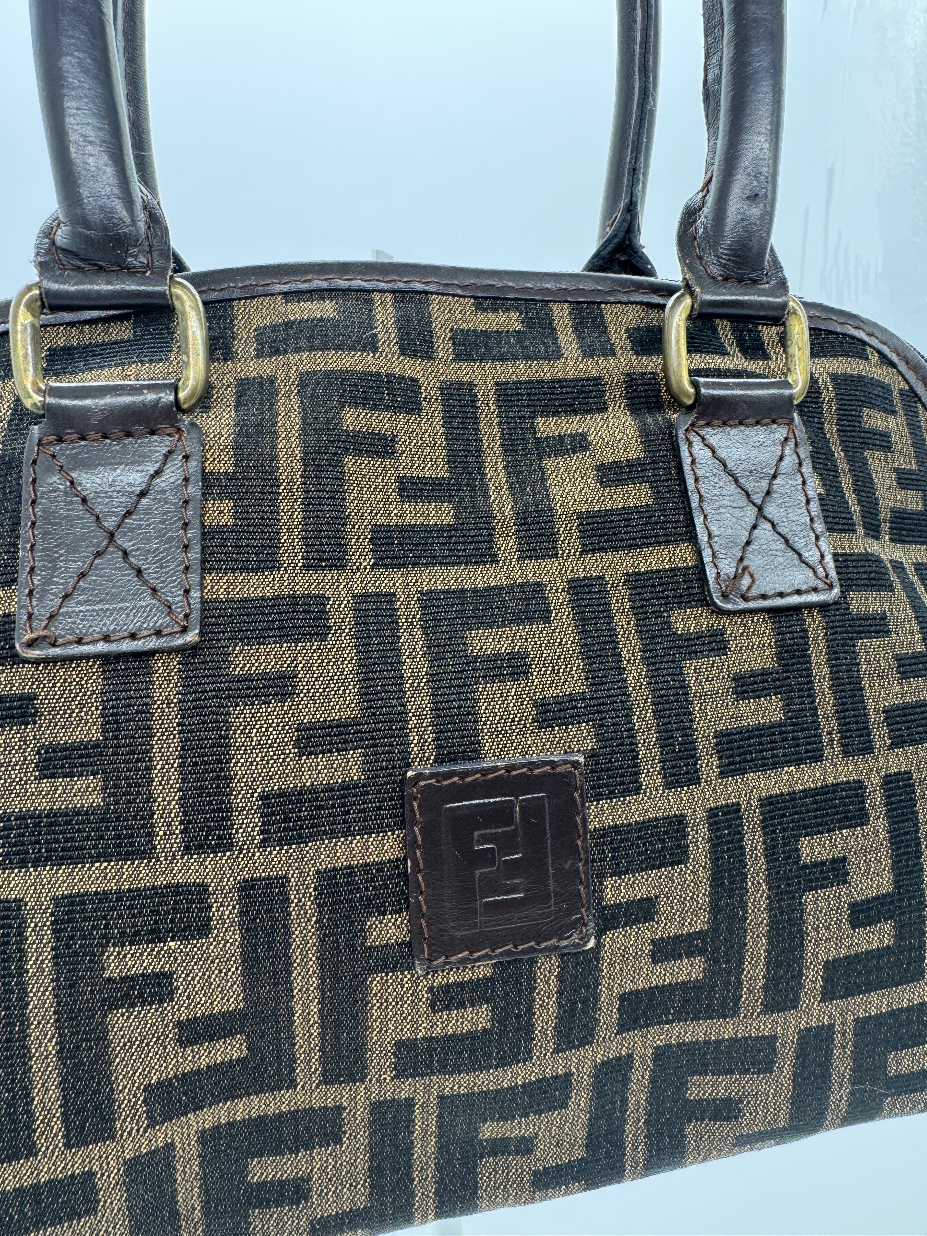 Fendi Zucca Boston Bag