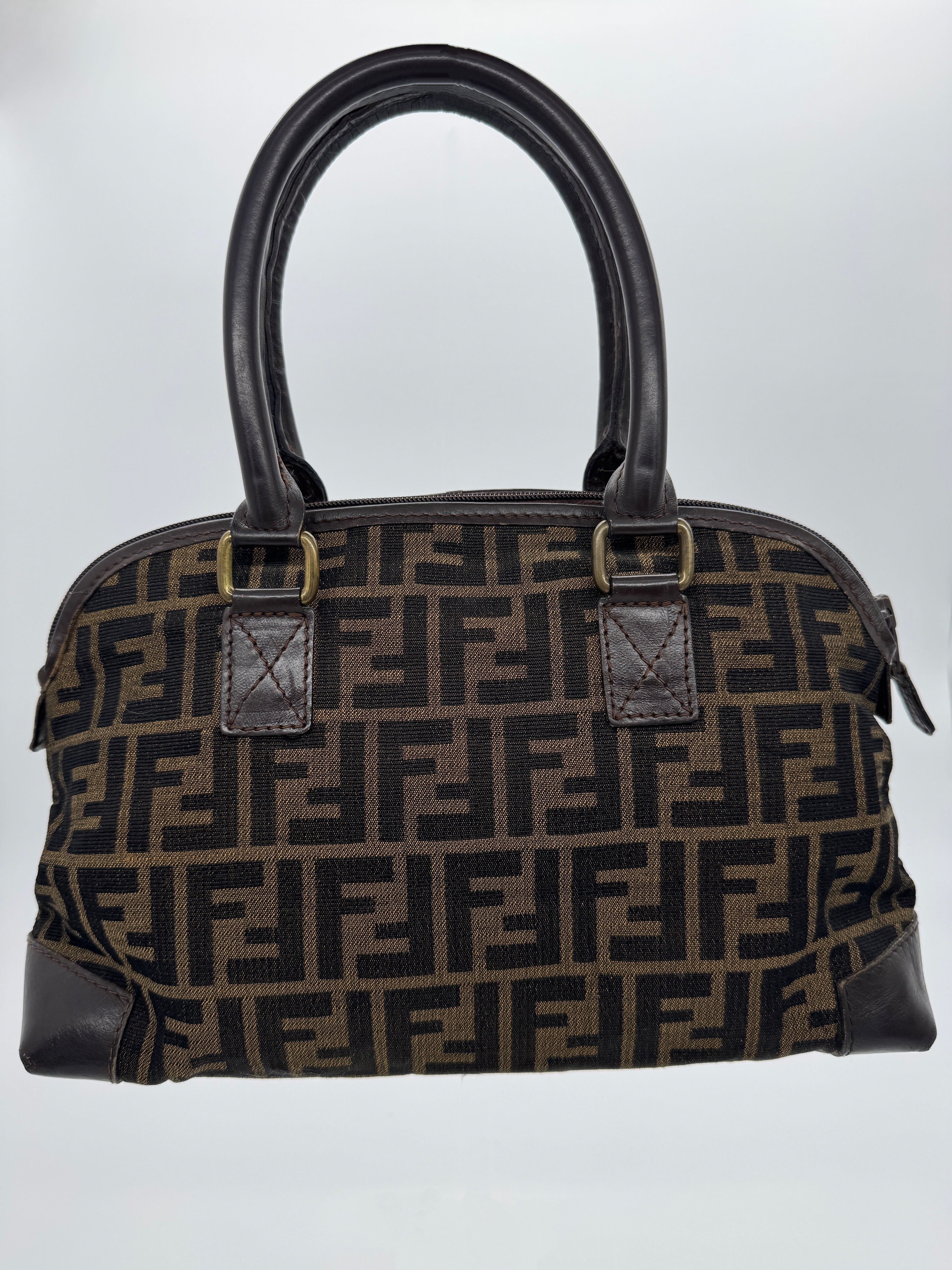 Fendi Zucca Boston Bag