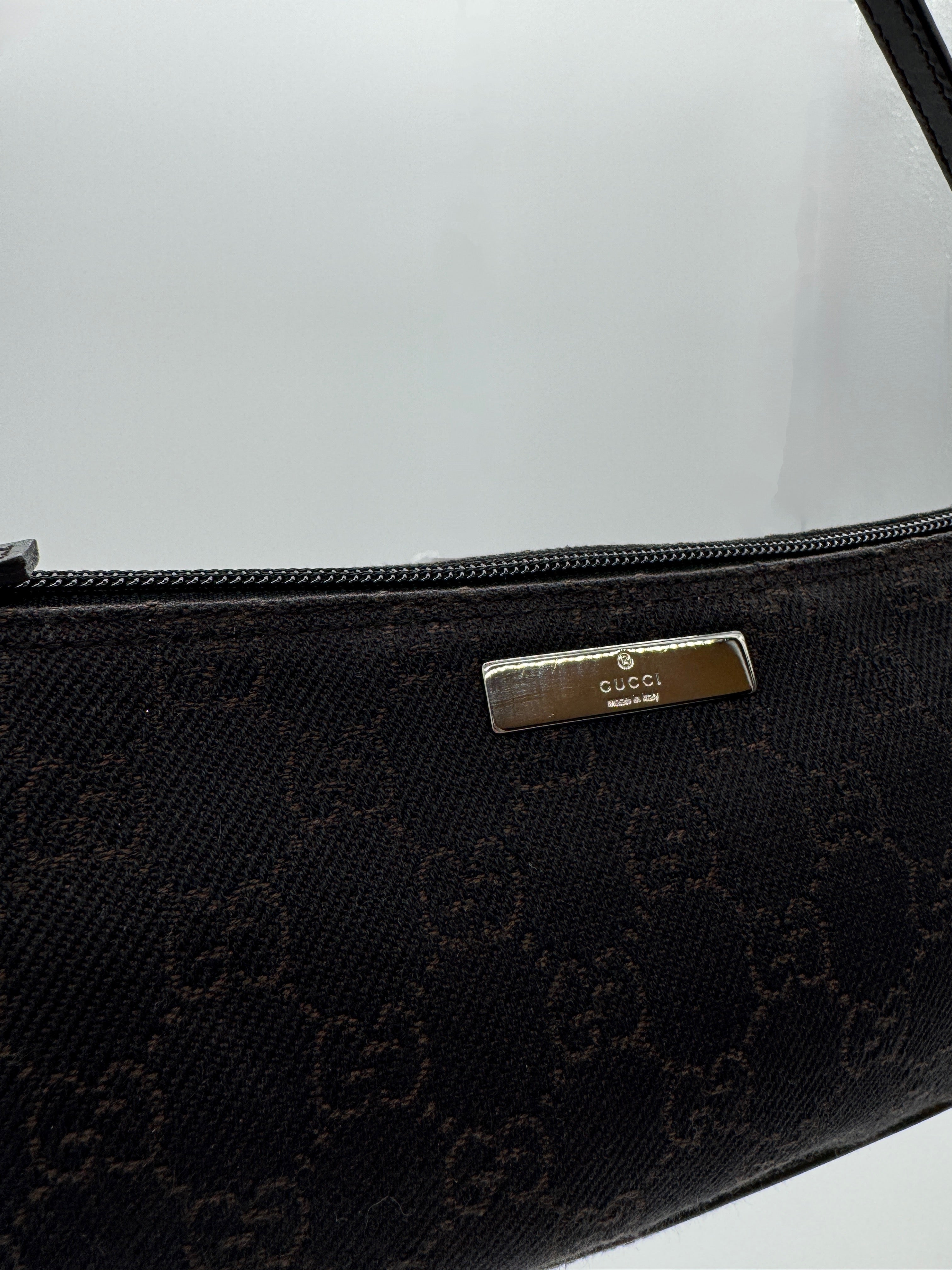 Gucci Boat Pochette Black Canvas