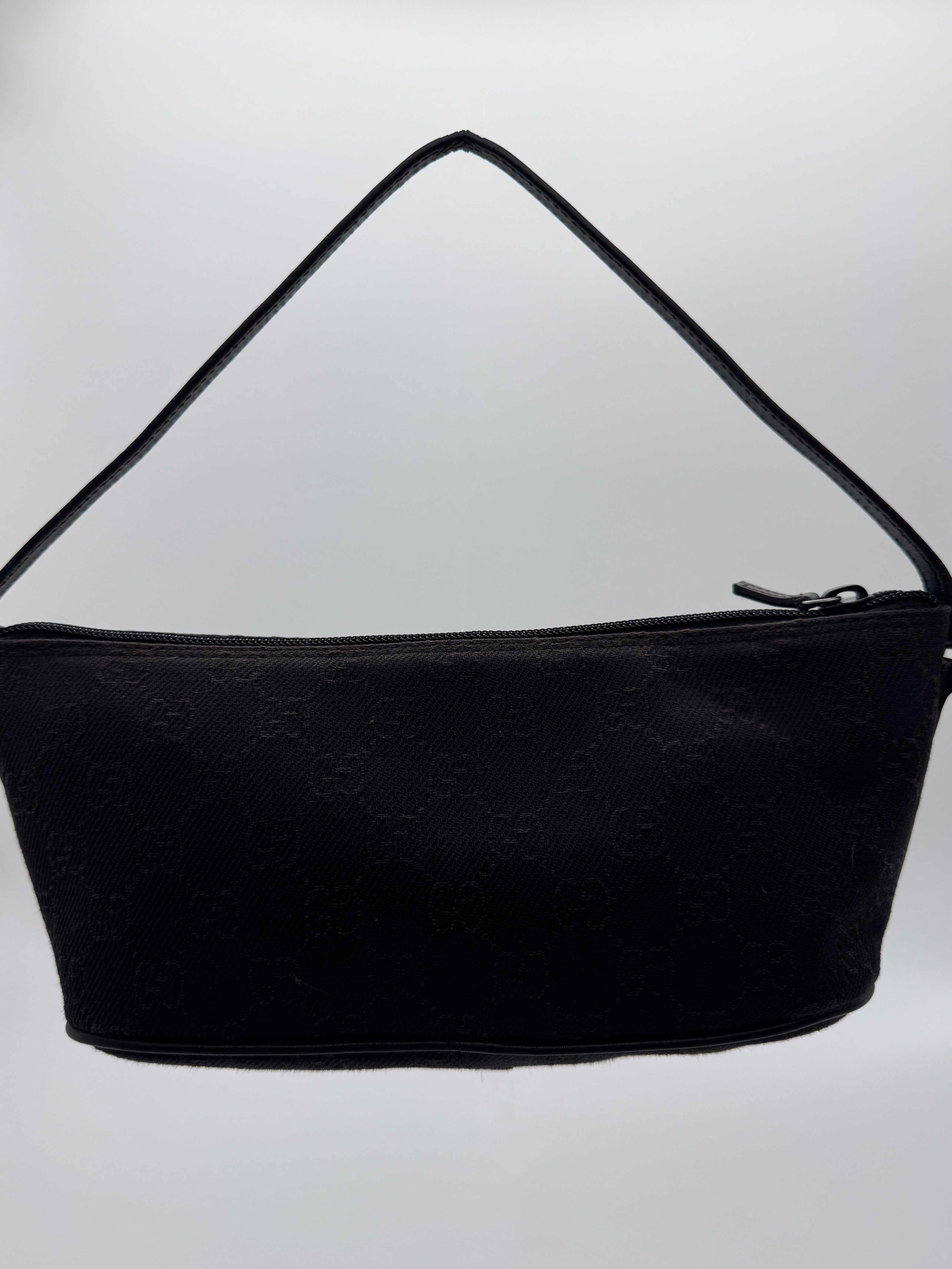 Gucci Boat Pochette Black Canvas