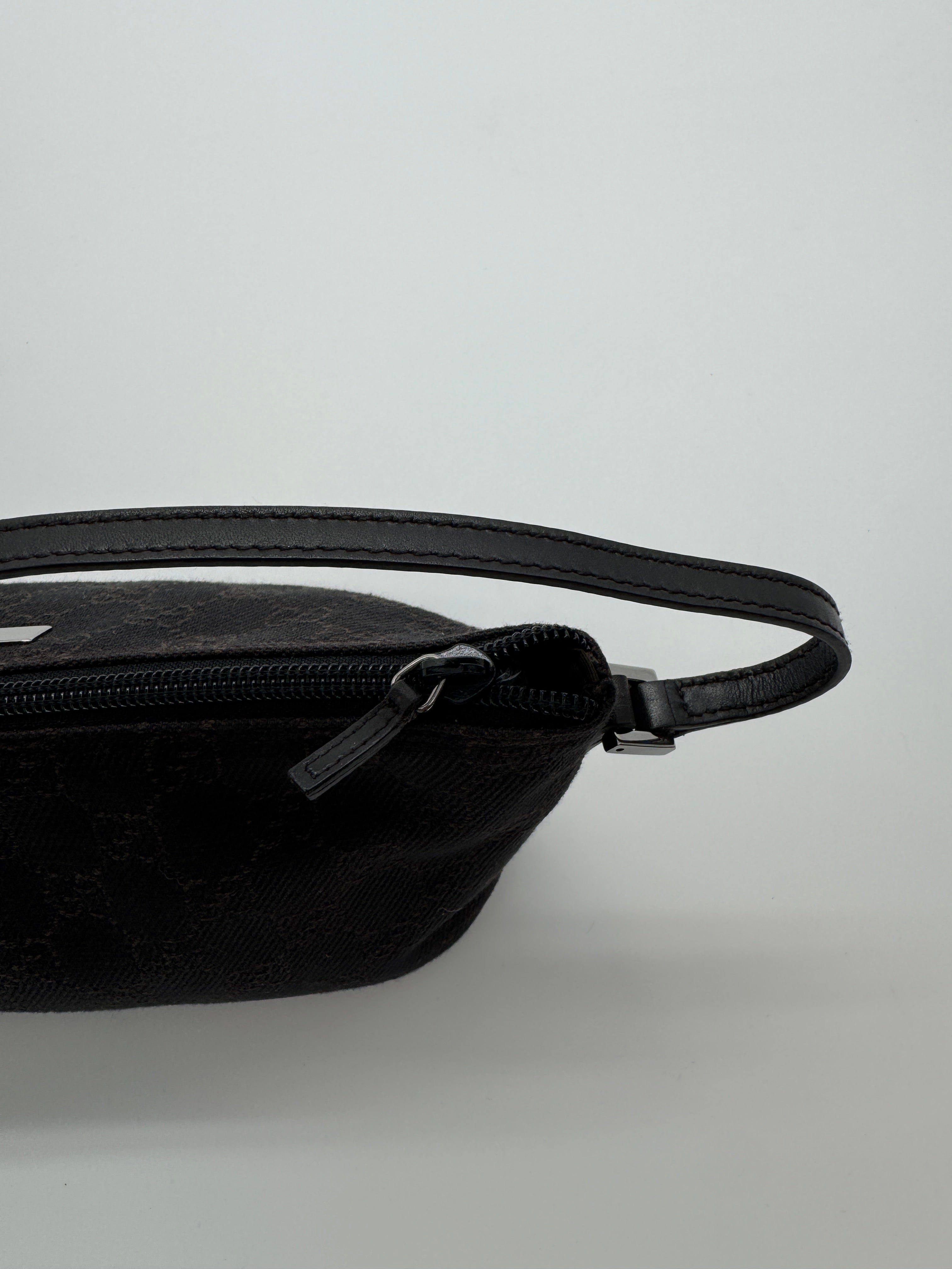 Gucci Boat Pochette Black Canvas