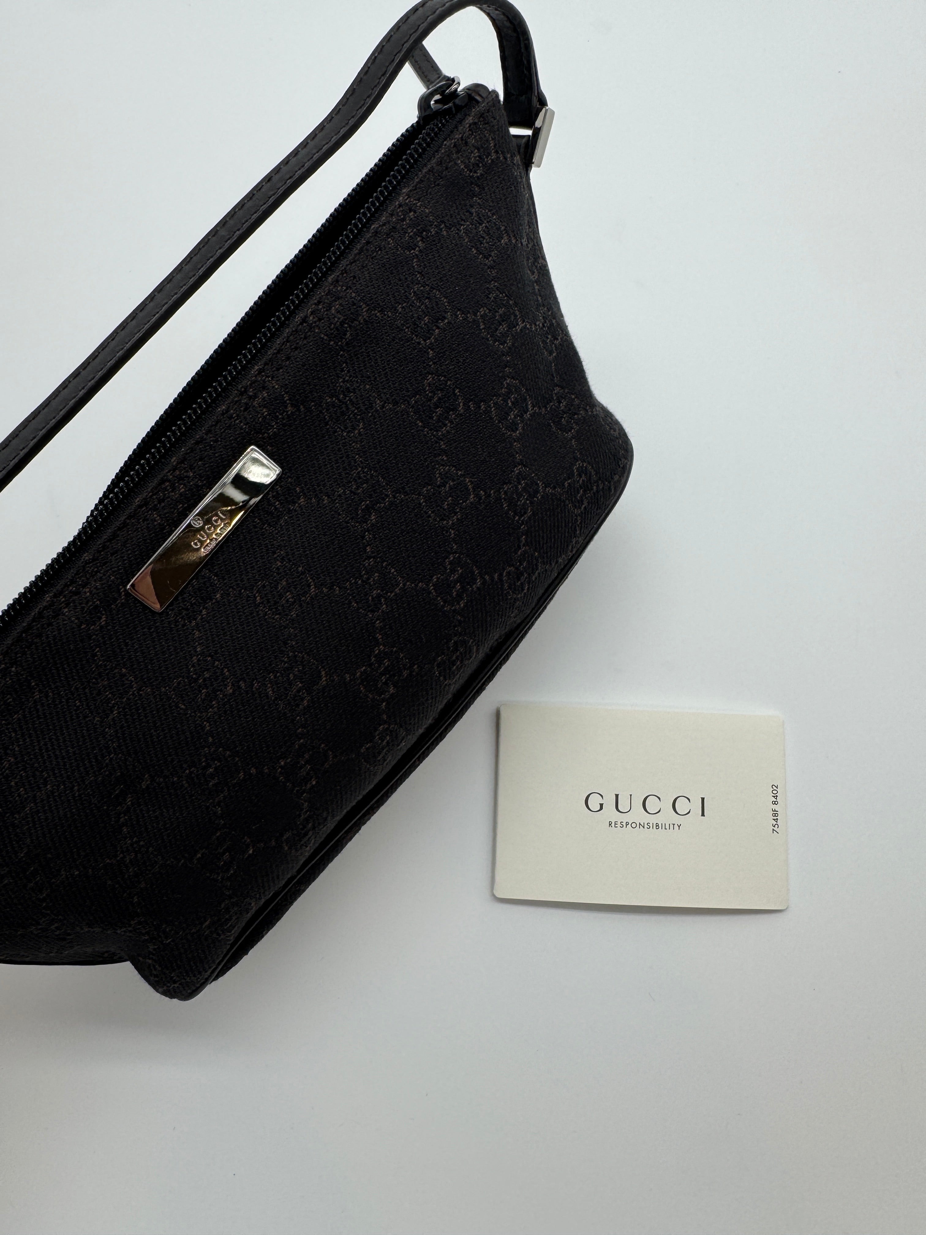 Gucci Boat Pochette Black Canvas