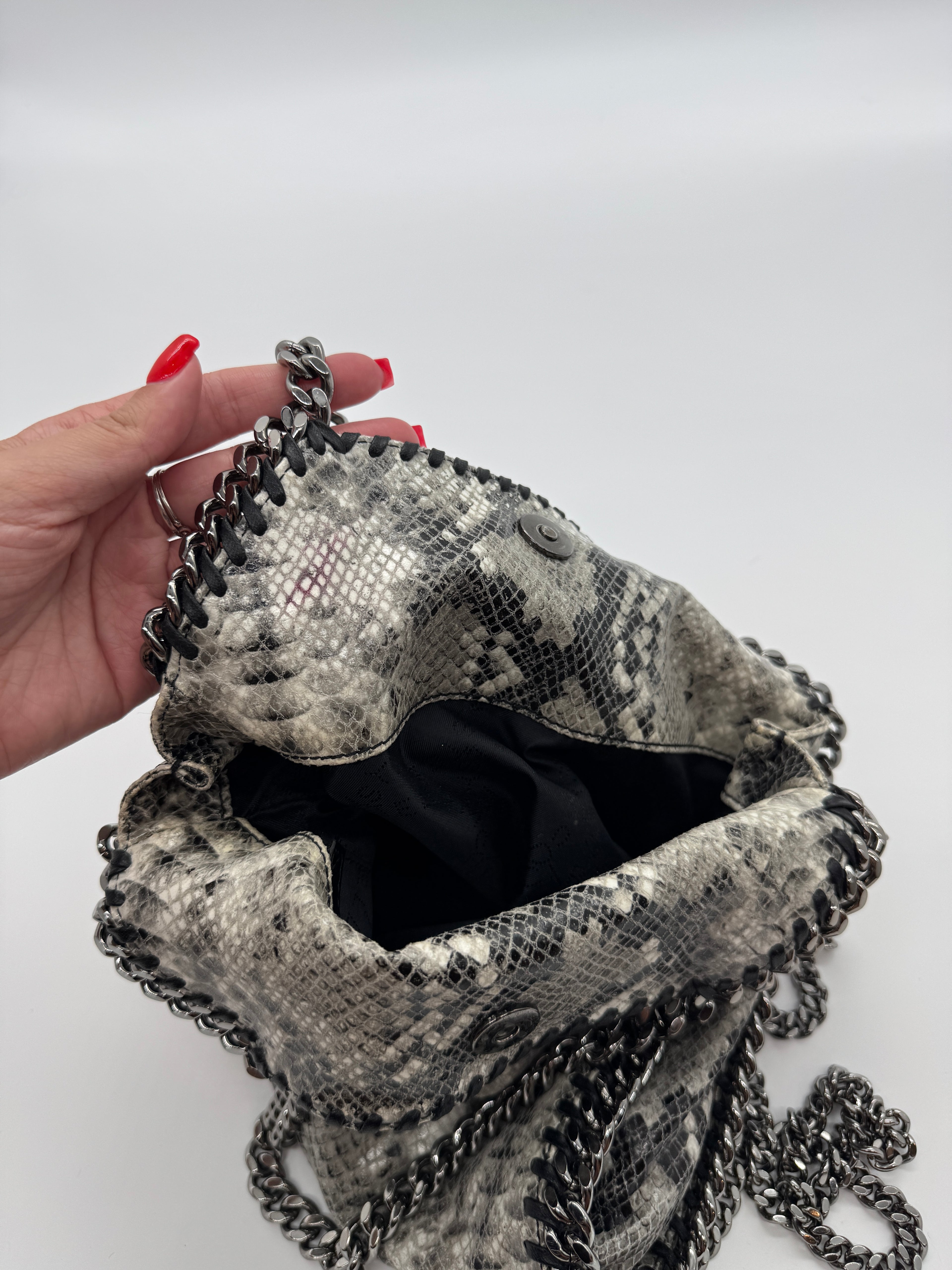 Stella McCartney Python Embossed Mini Falabella Tote