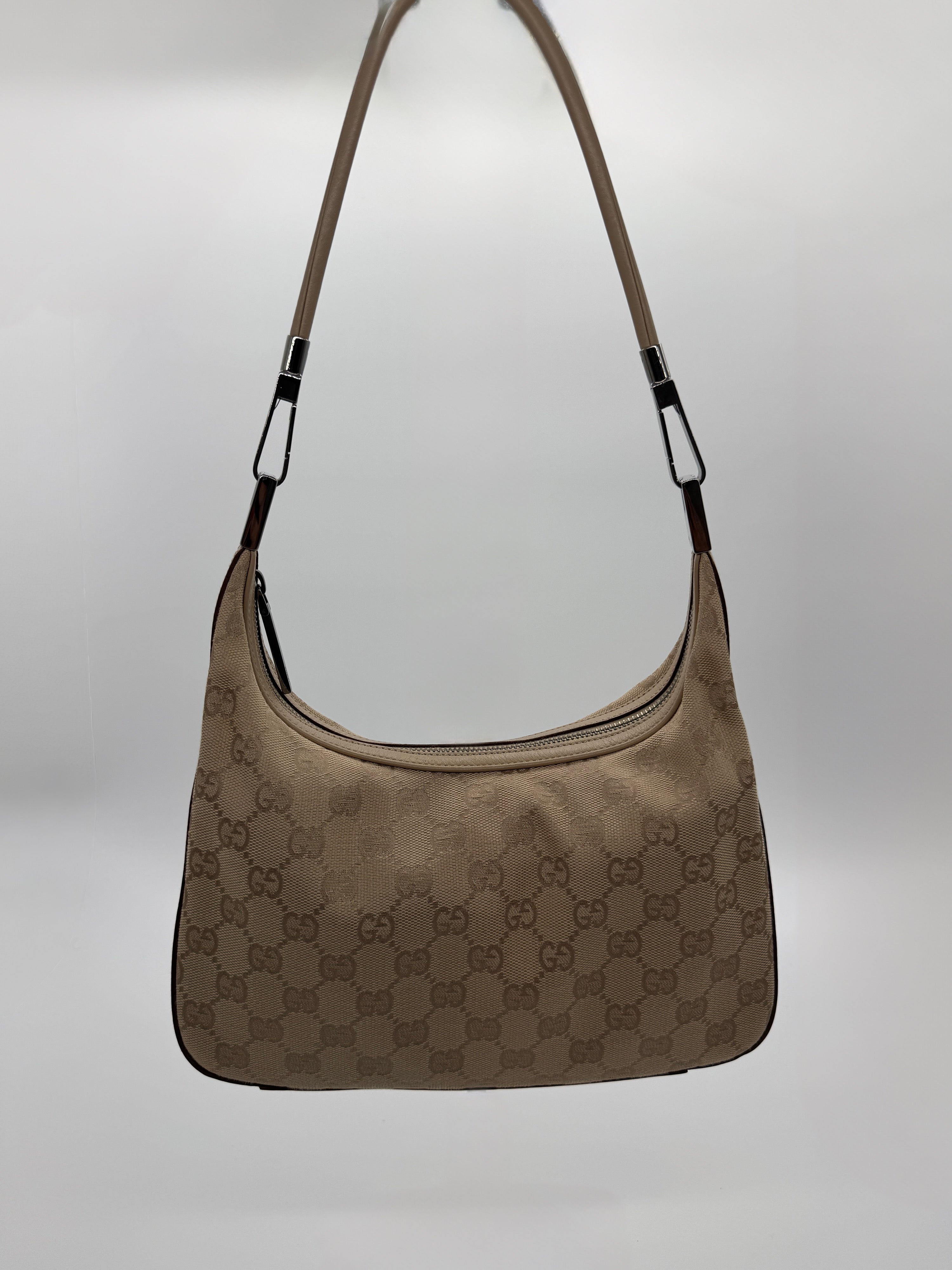 Gucci Beige GG Canvas Shoulder Bag