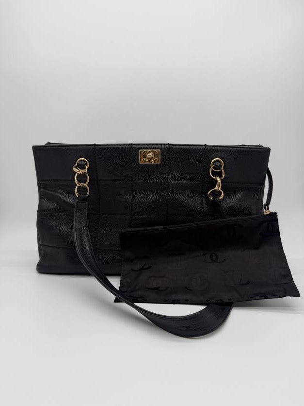 Chanel Caviar Tote Chocolate Bar Bag