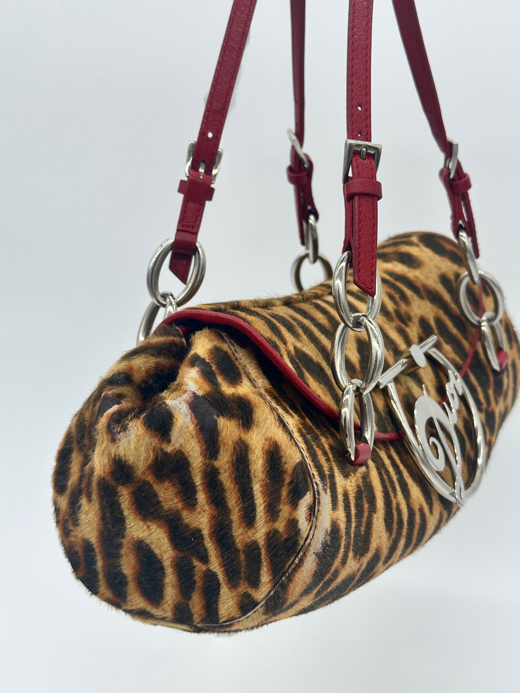 Christian Dior Pony Hair Leopard Diva Bag