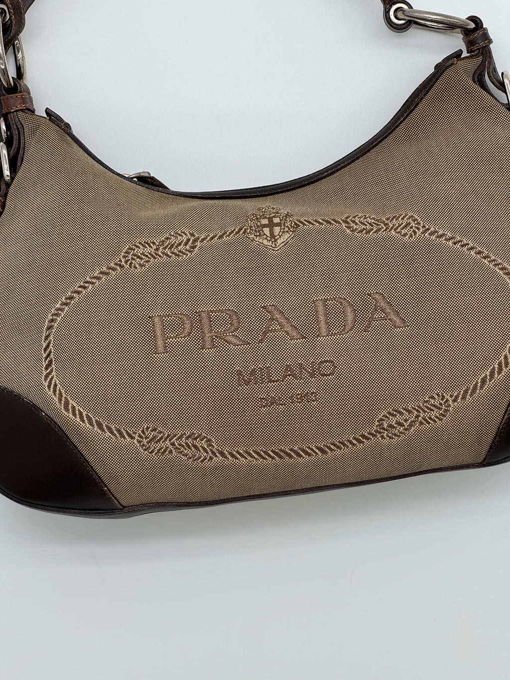Prada Jacquard Hobo Bag