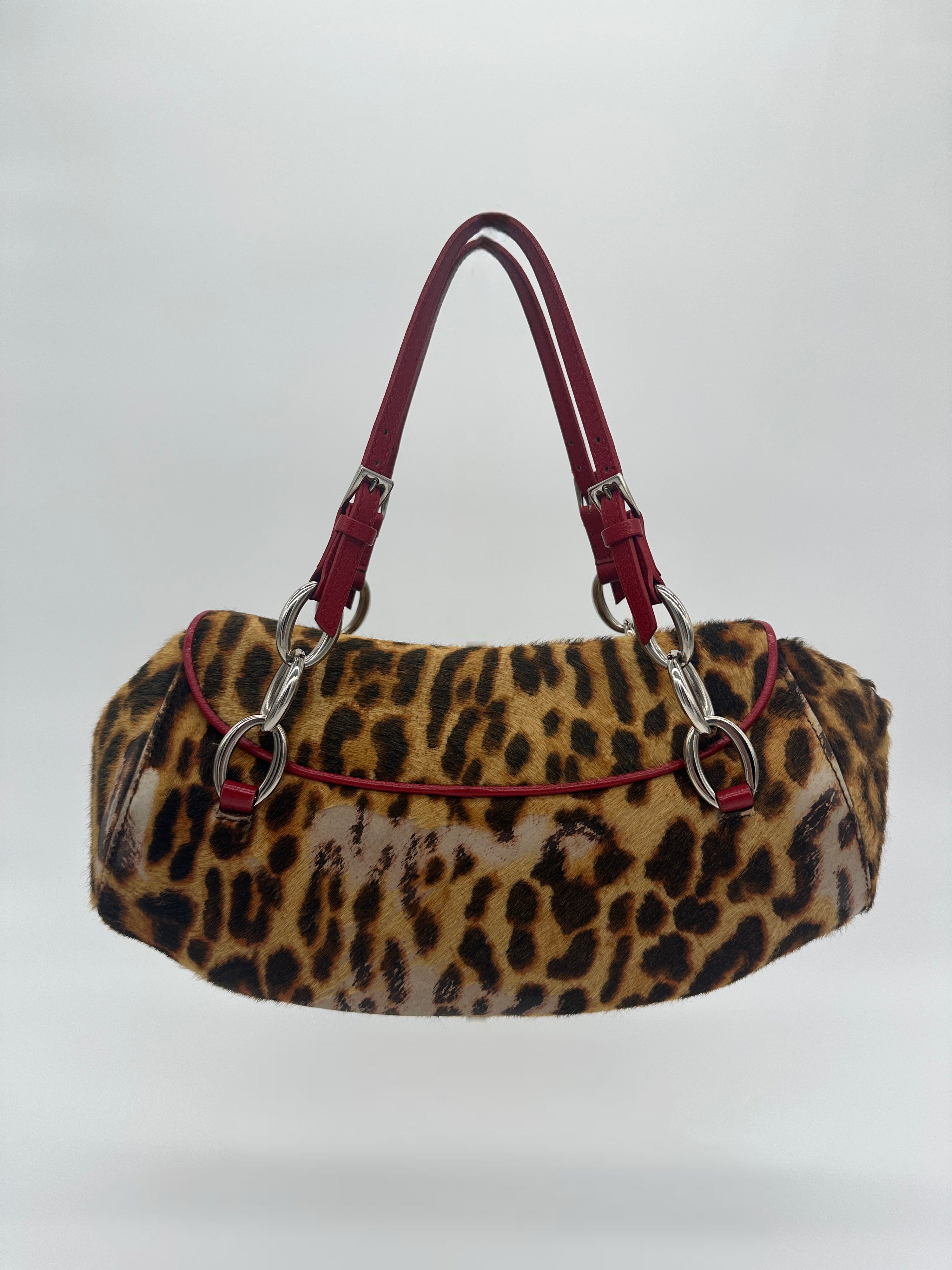 Christian Dior Pony Hair Leopard Diva Bag