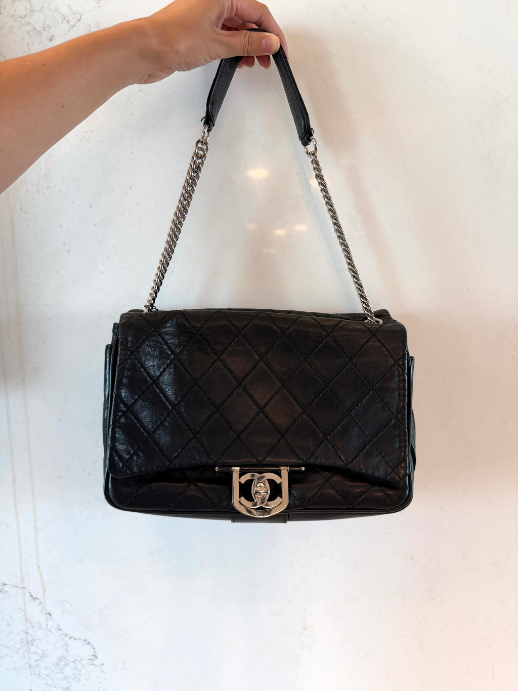 Chanel Secret Flap in Black Lambskin