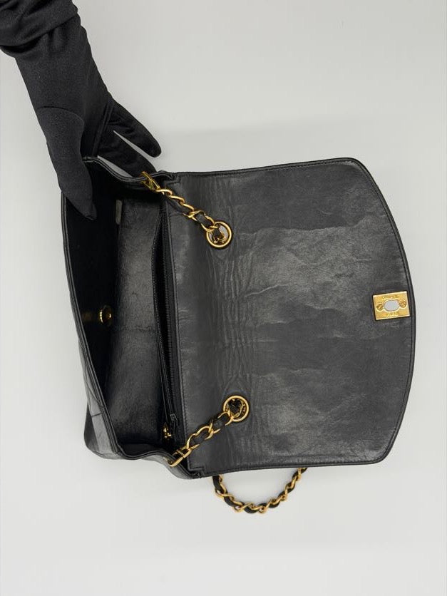 Chanel Diana Small Flap Bag in Black Lambskin