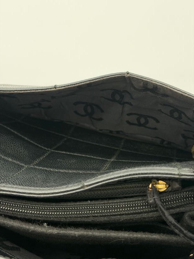 Chanel Caviar Tote Chocolate Bar Bag
