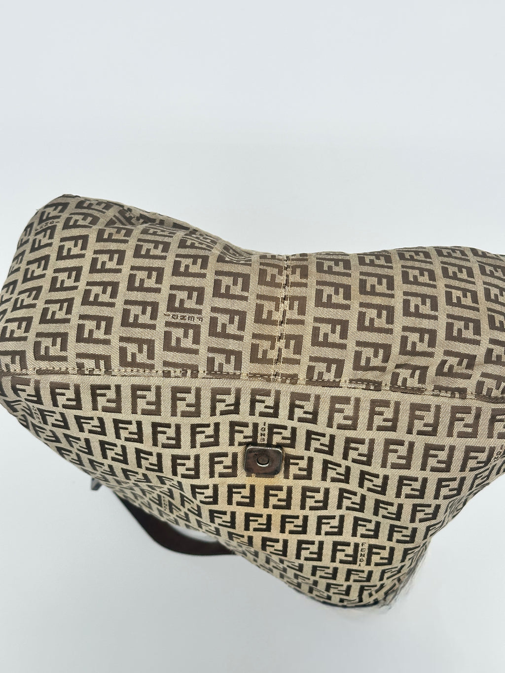 Fendi Mamma Beige Zucchino Canvas Bag