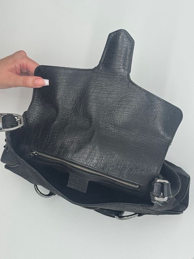 Gucci Black Horsebit Chain Shoulder Bag