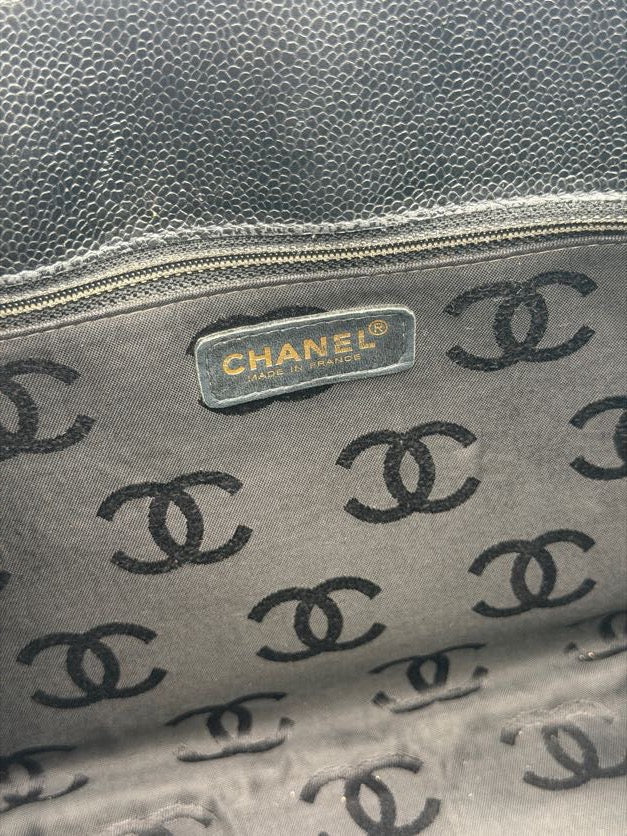 Chanel Caviar Tote Chocolate Bar Bag