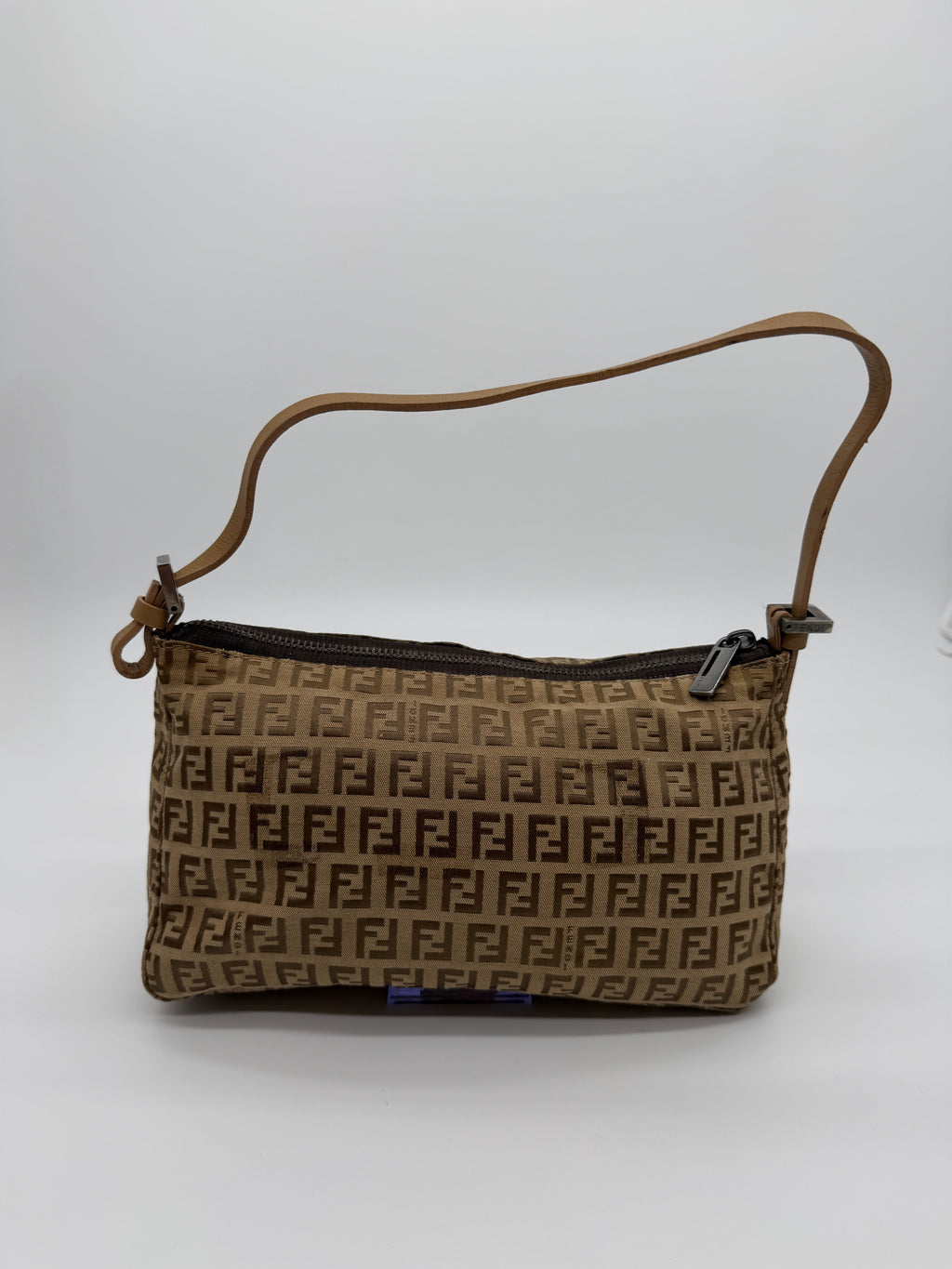Fendi Zucchino Pochette in Light Brown