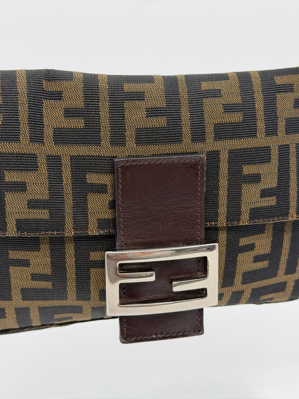 Fendi Brown Zucca Baguette
