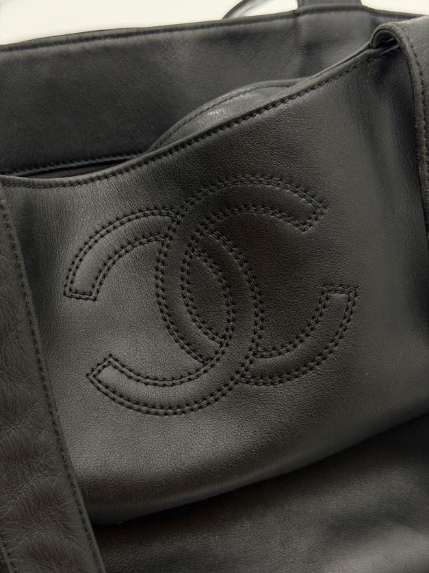 Chanel Embossed CC Large Tote