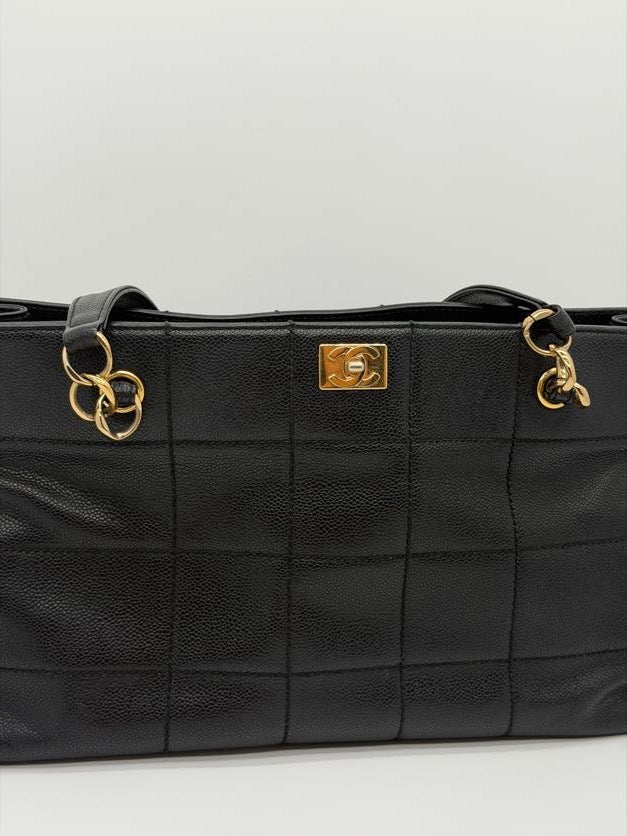 Chanel Caviar Tote Chocolate Bar Bag