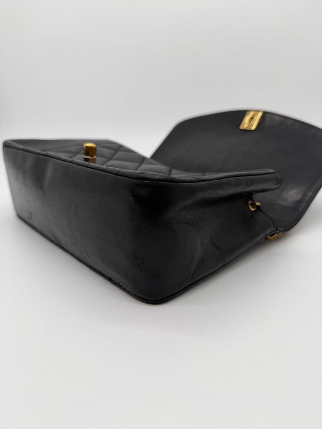 Chanel Diana Small Flap Bag in Black Lambskin
