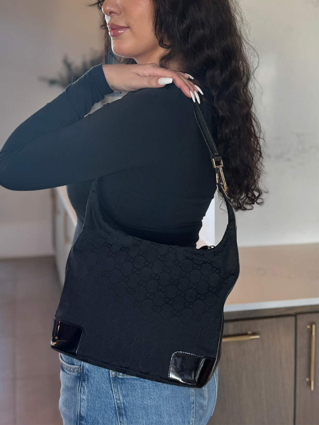 Gucci Black Hobo Bag