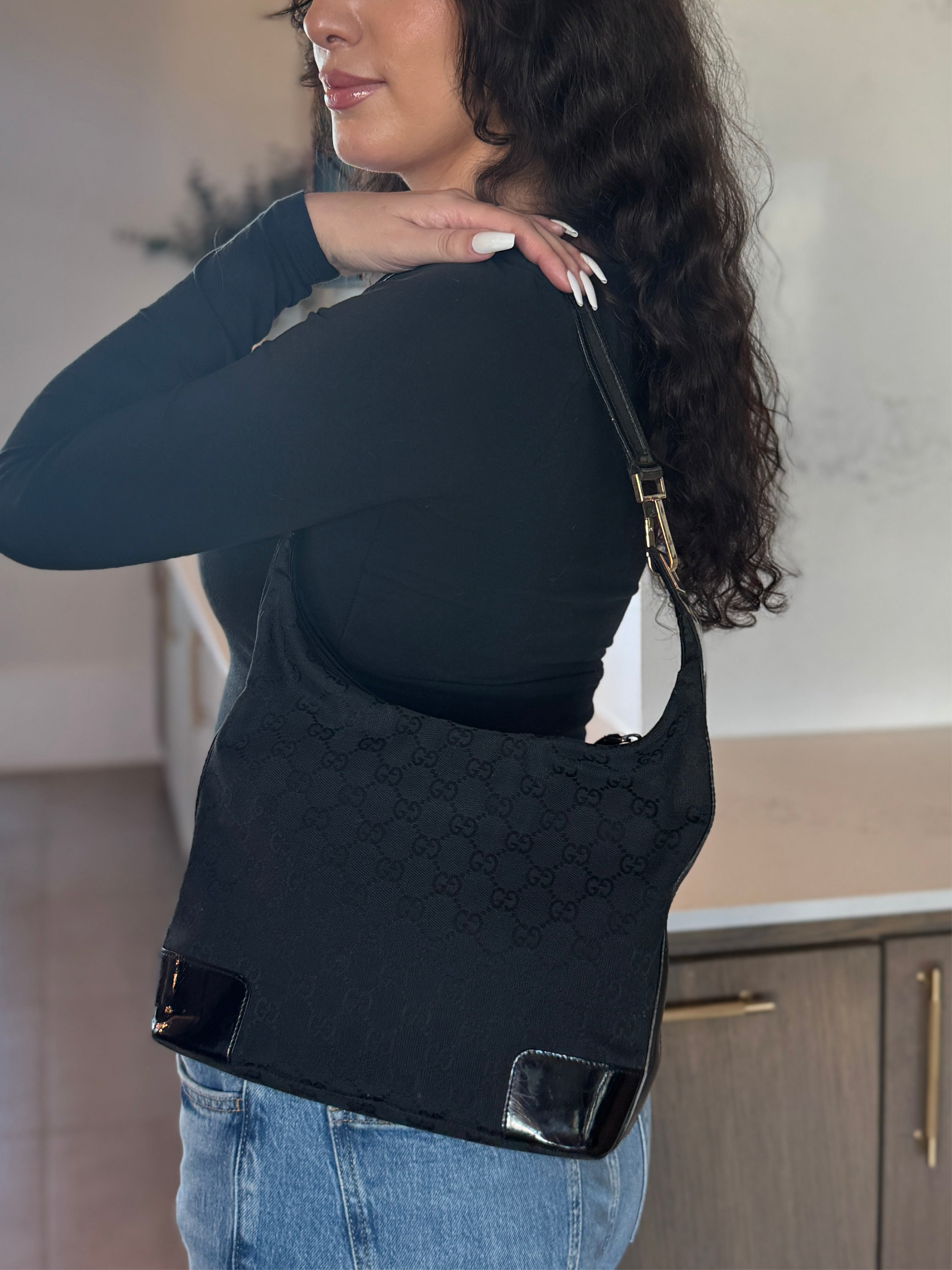 Gucci Black Hobo Bag