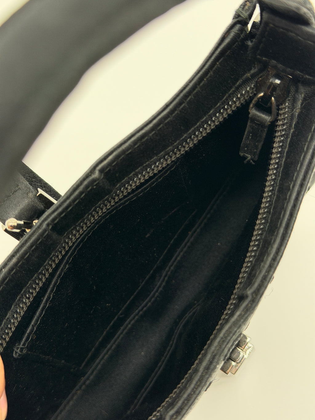 Gucci Jackie Black Satin Mini Square