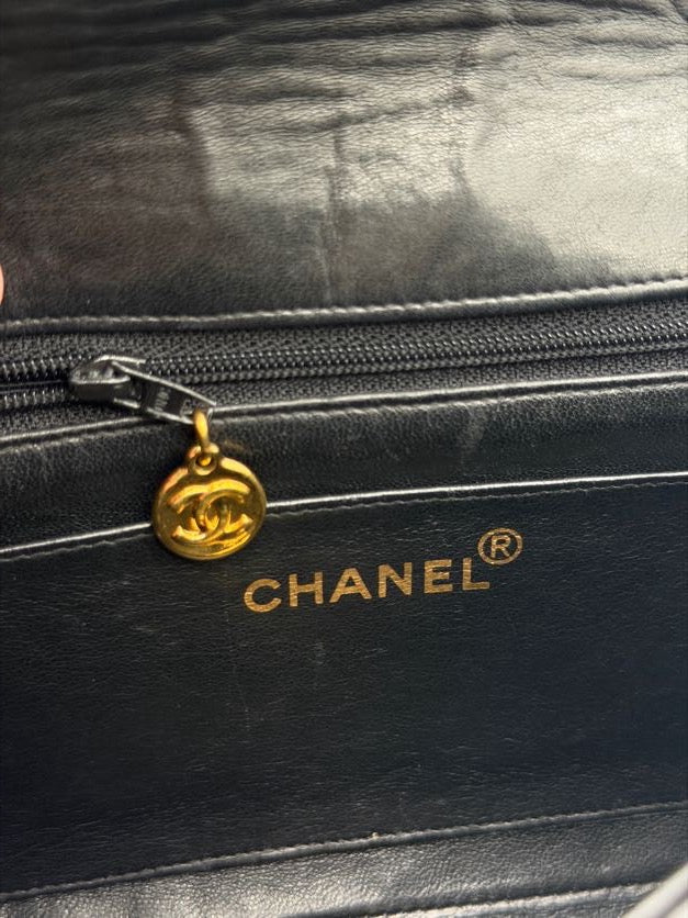 Chanel Diana Small Flap Bag in Black Lambskin