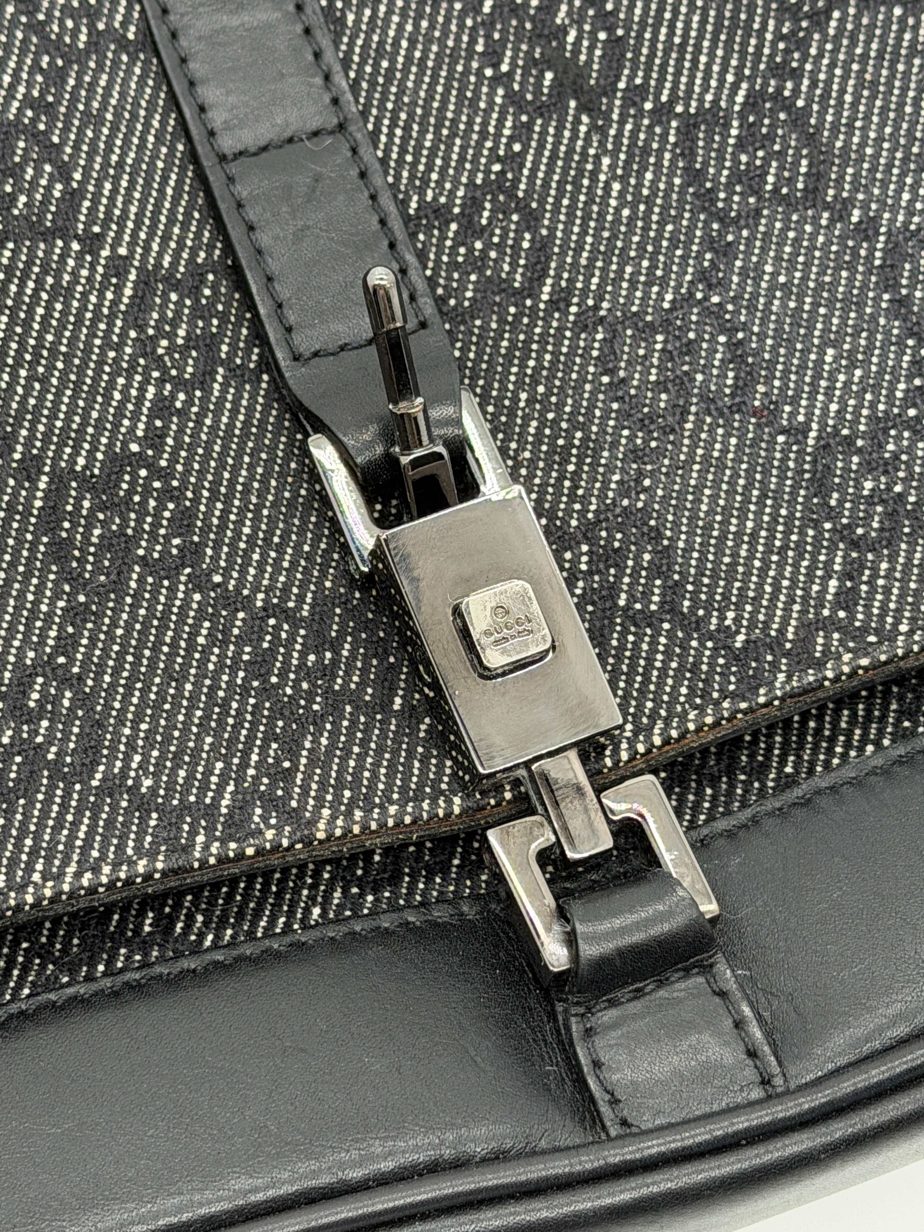 Gucci Jackie in Black Canvas Monogram