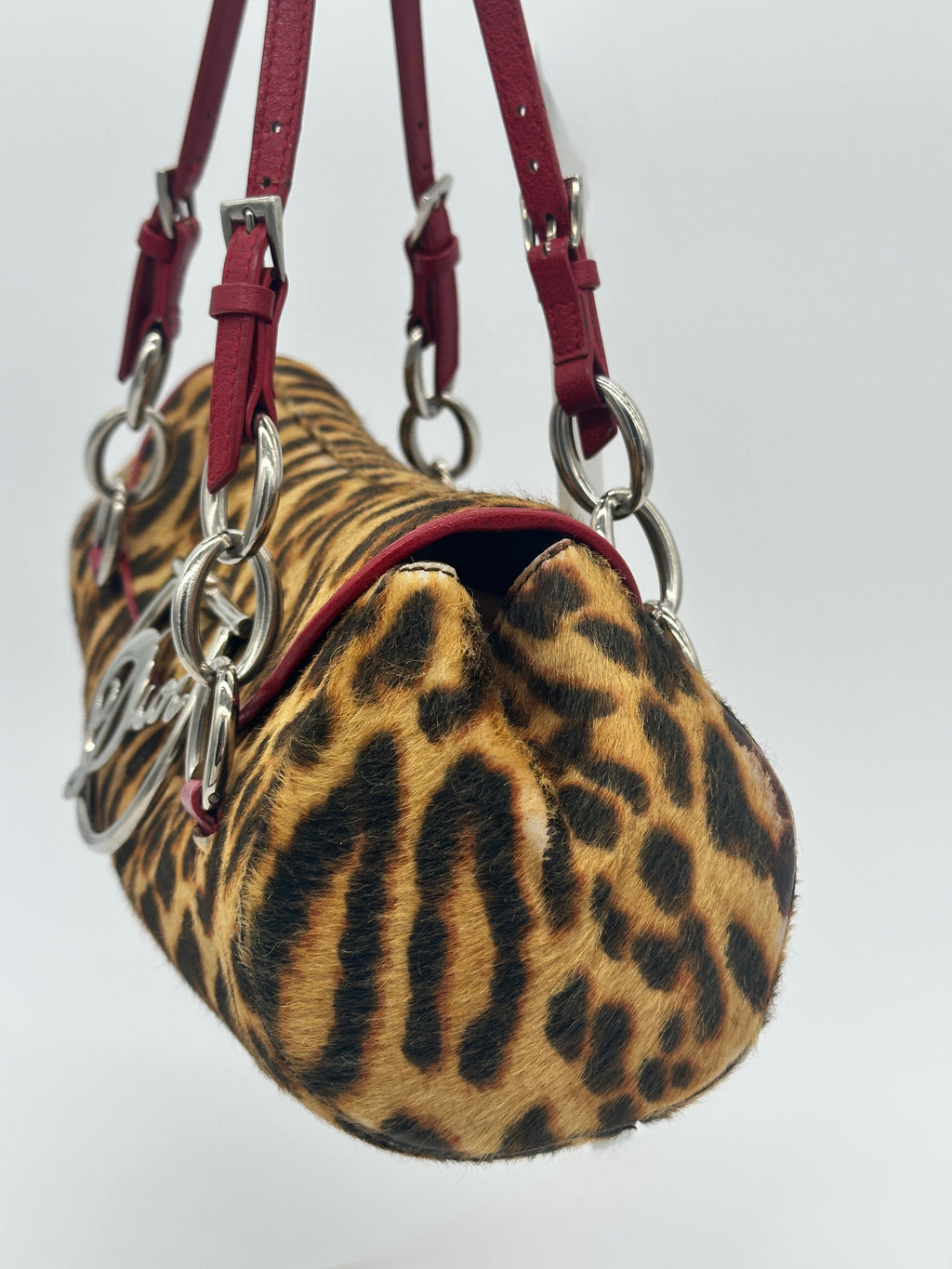 Christian Dior Pony Hair Leopard Diva Bag