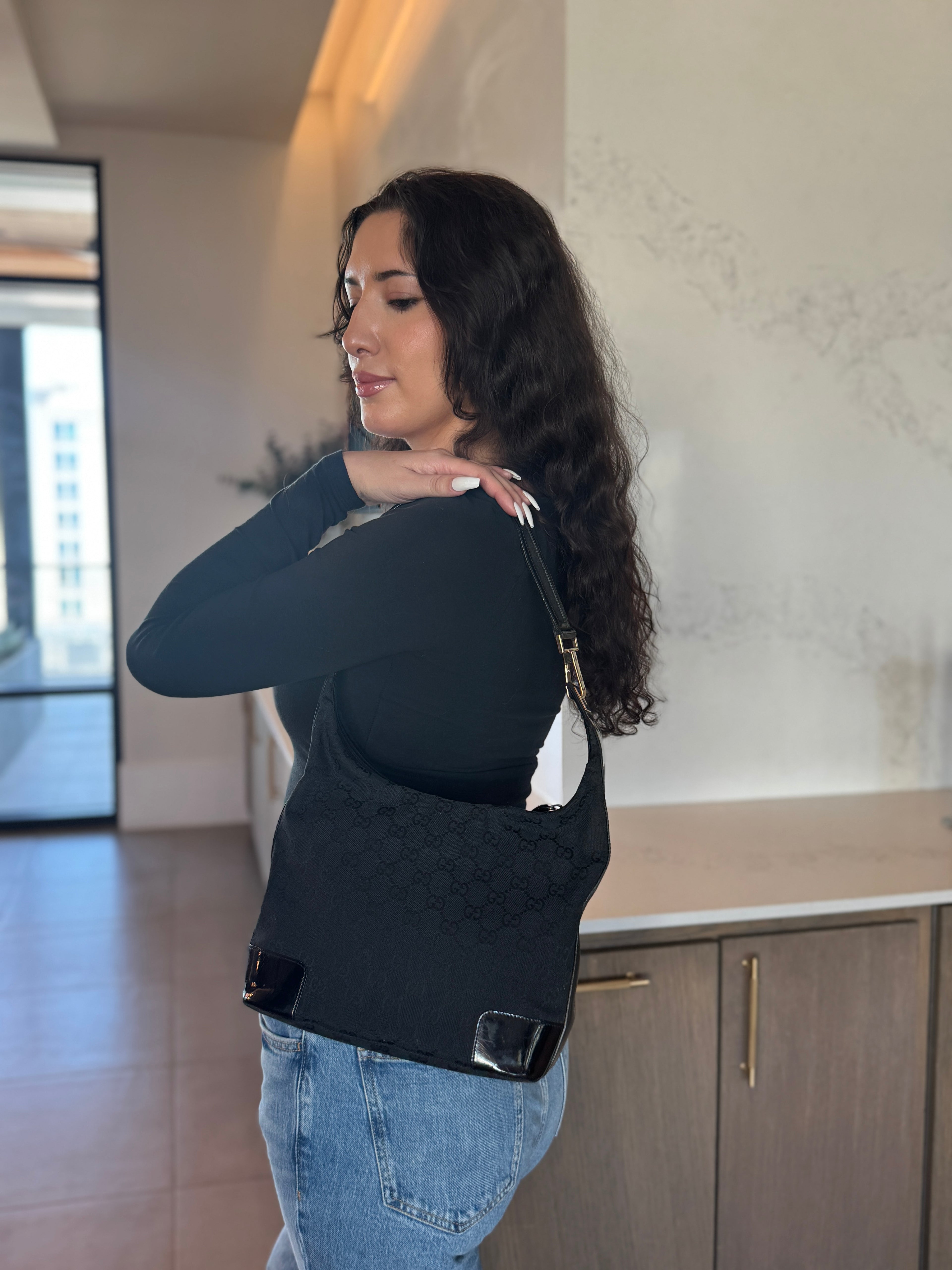 Gucci Black Hobo Bag