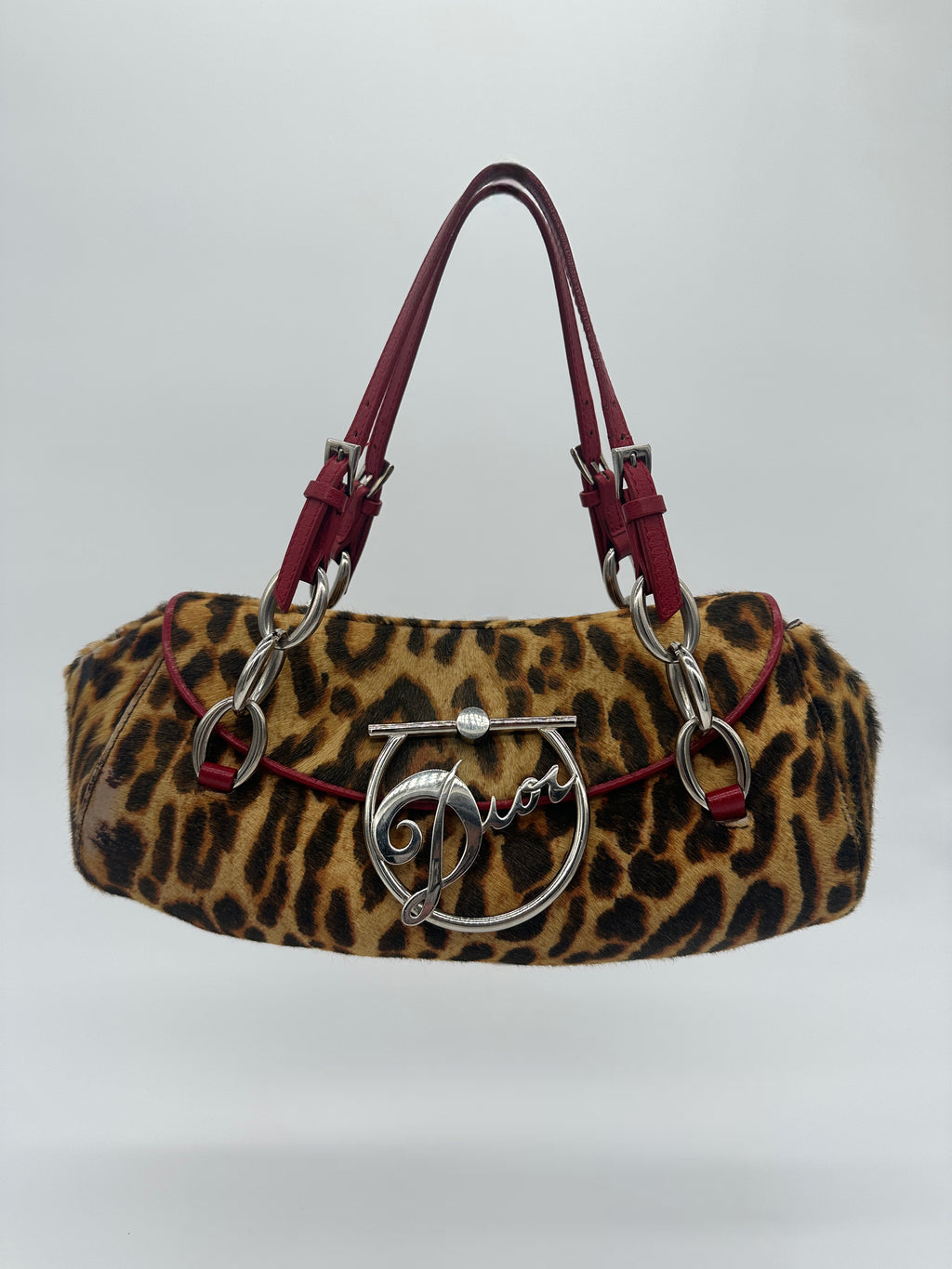 Christian Dior Pony Hair Leopard Diva Bag