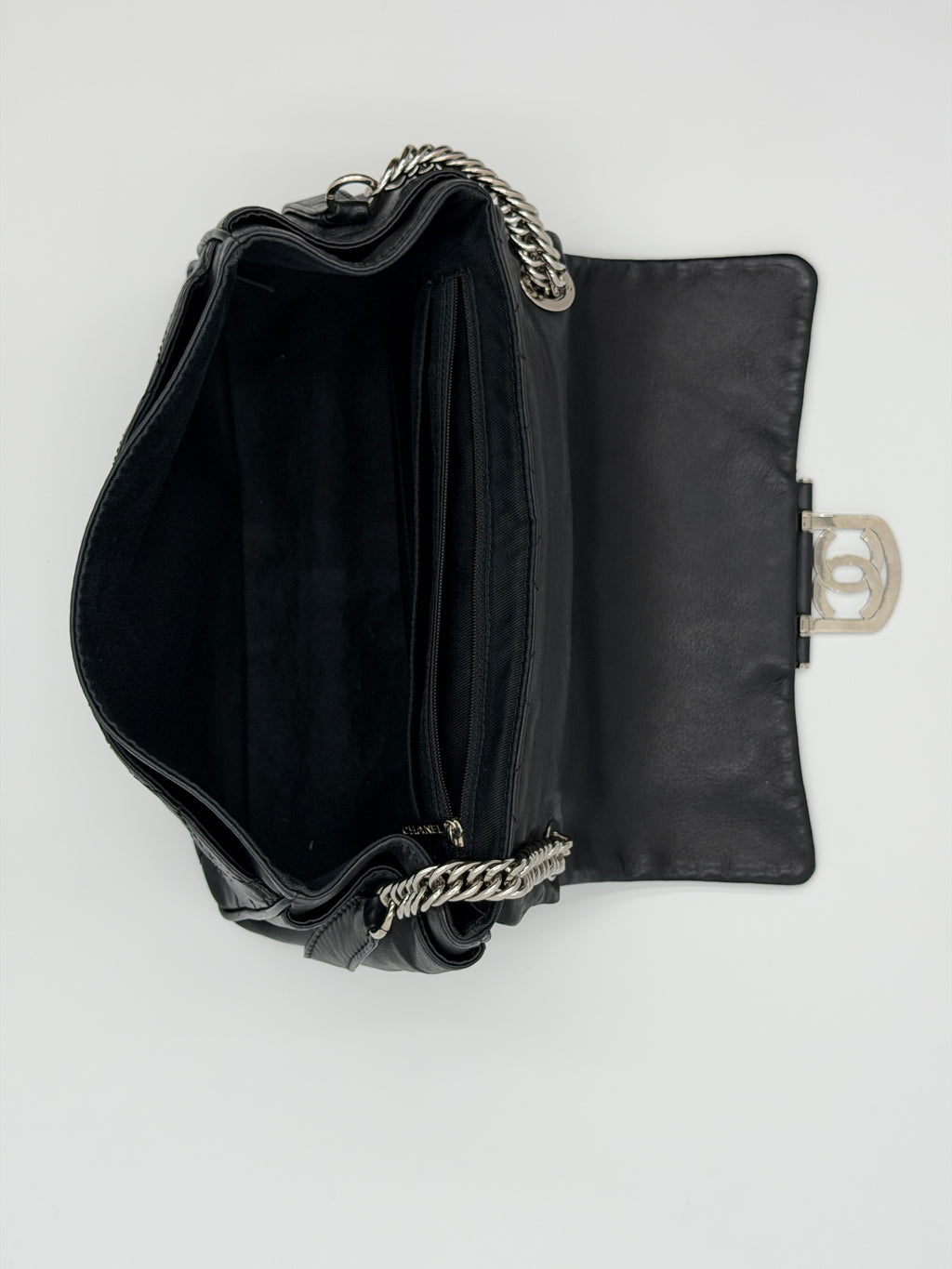 Chanel Secret Flap in Black Lambskin