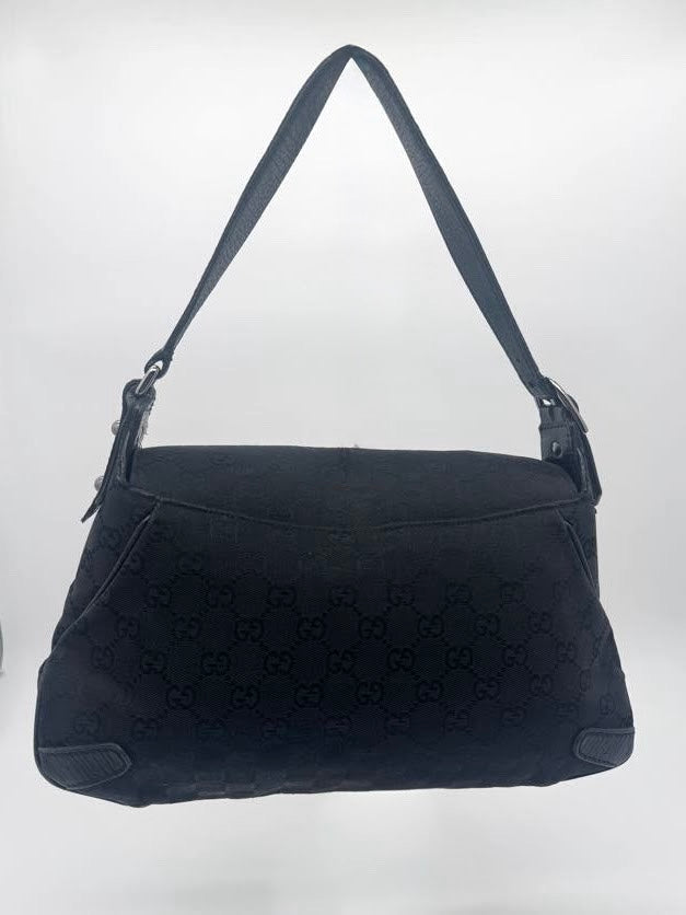 Gucci Black Horsebit Chain Shoulder Bag