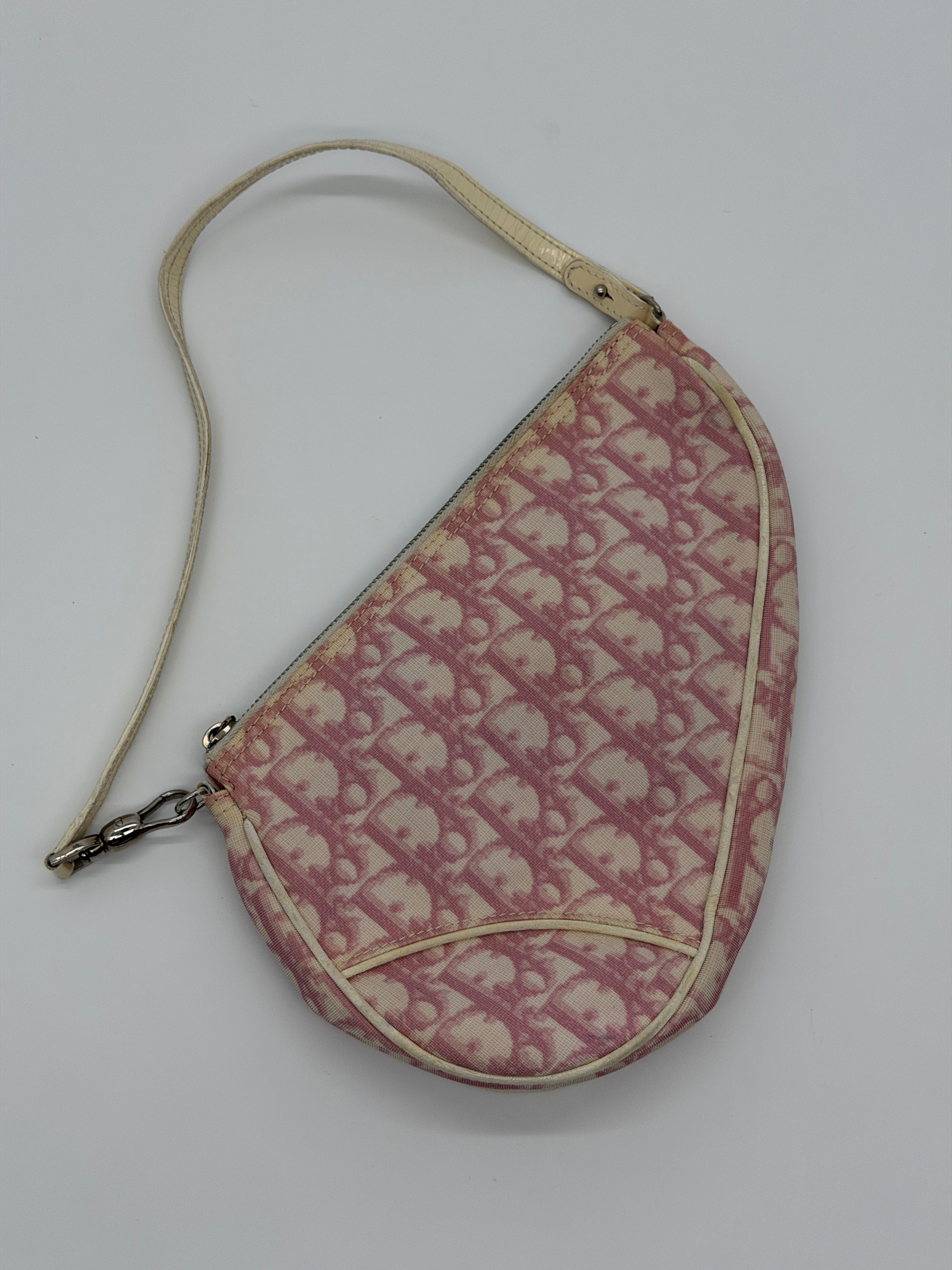 Pink Dior Trotter Mini Saddle Pochette