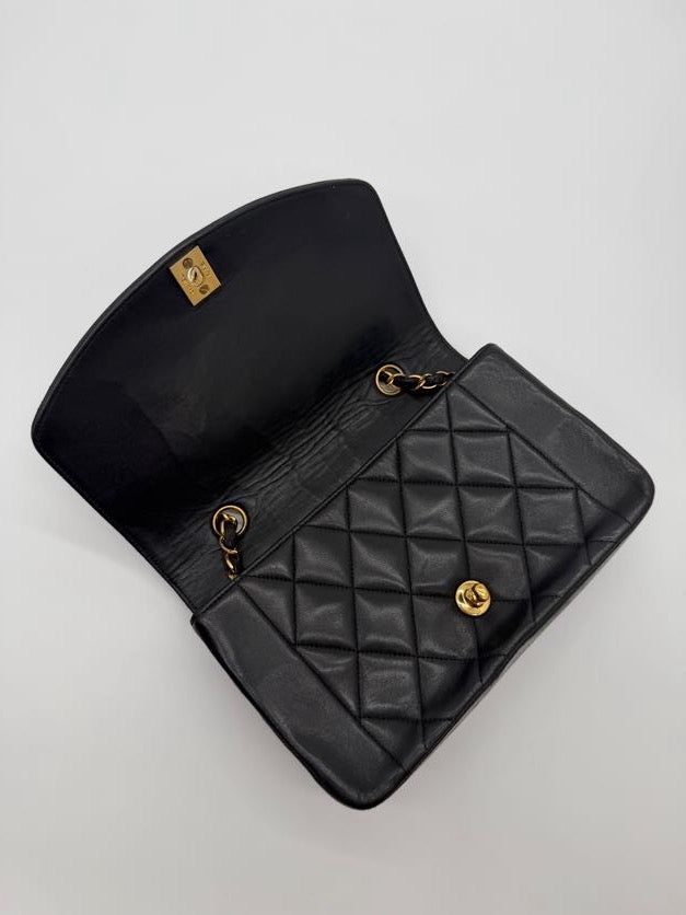 Chanel Diana Small Flap Bag in Black Lambskin