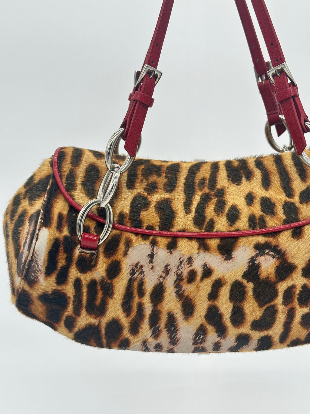 Christian Dior Pony Hair Leopard Diva Bag