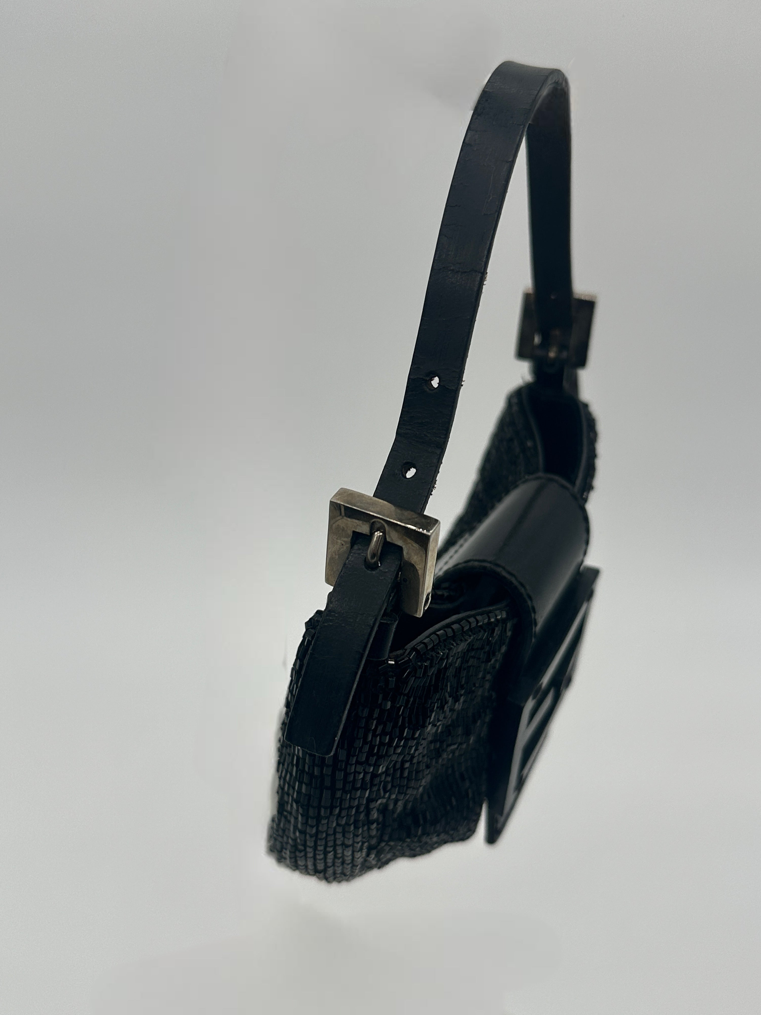 Fendi Mini Croissant Black Beaded