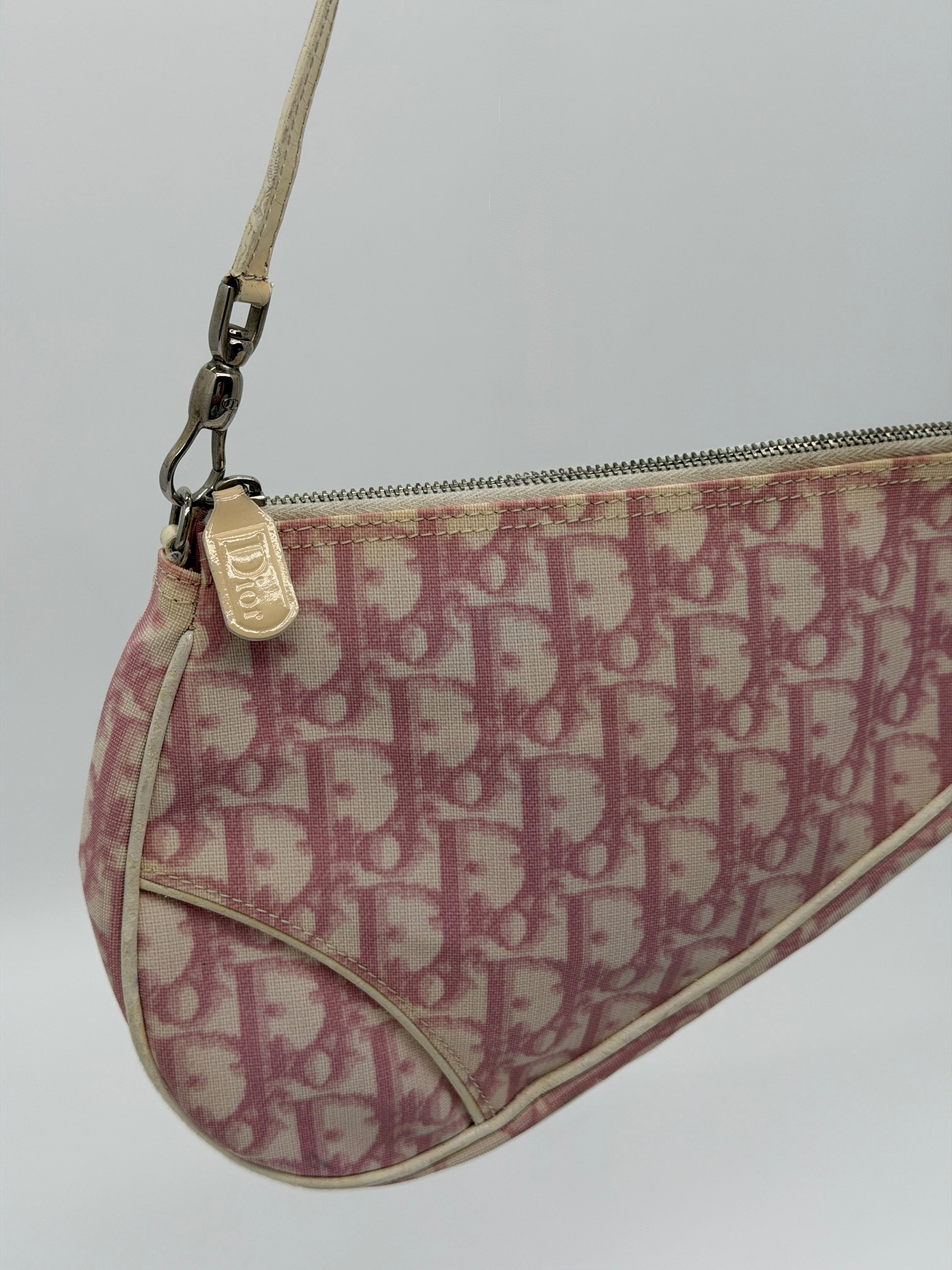 Pink Dior Trotter Mini Saddle Pochette