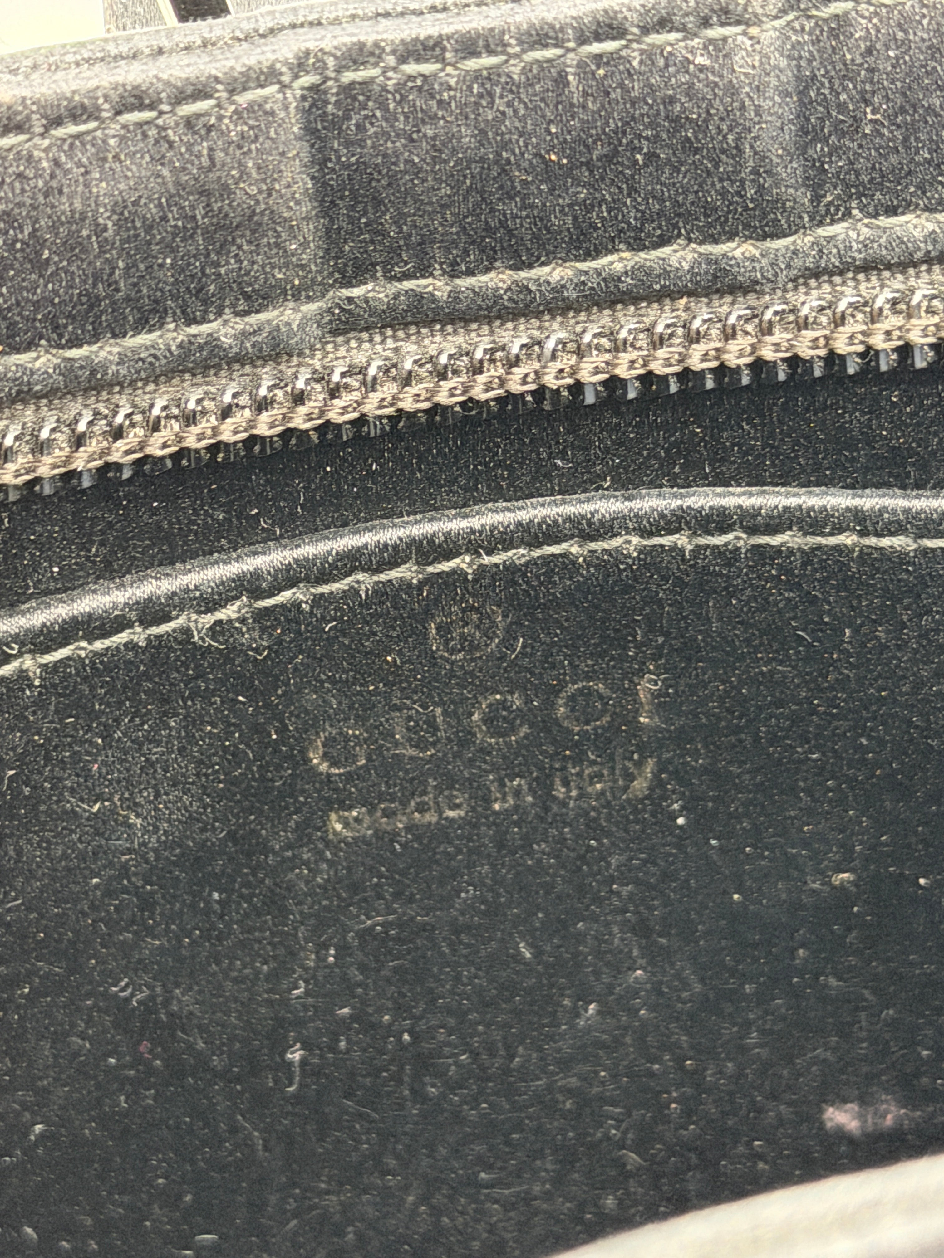 Gucci Jackie Black Satin Mini Square