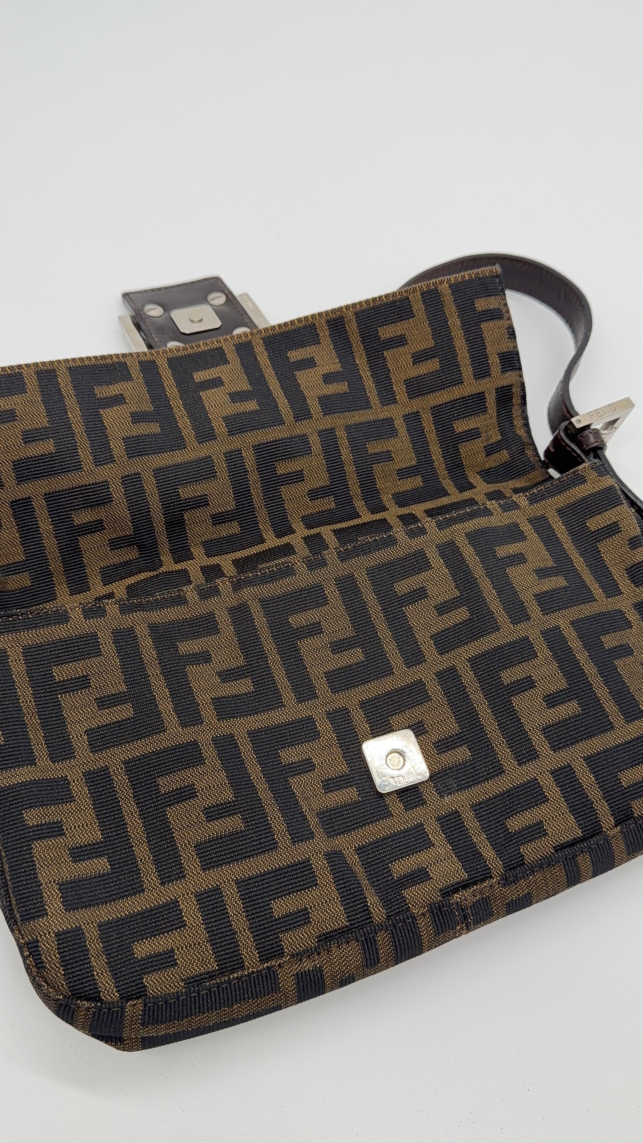 Fendi Brown Zucca Baguette