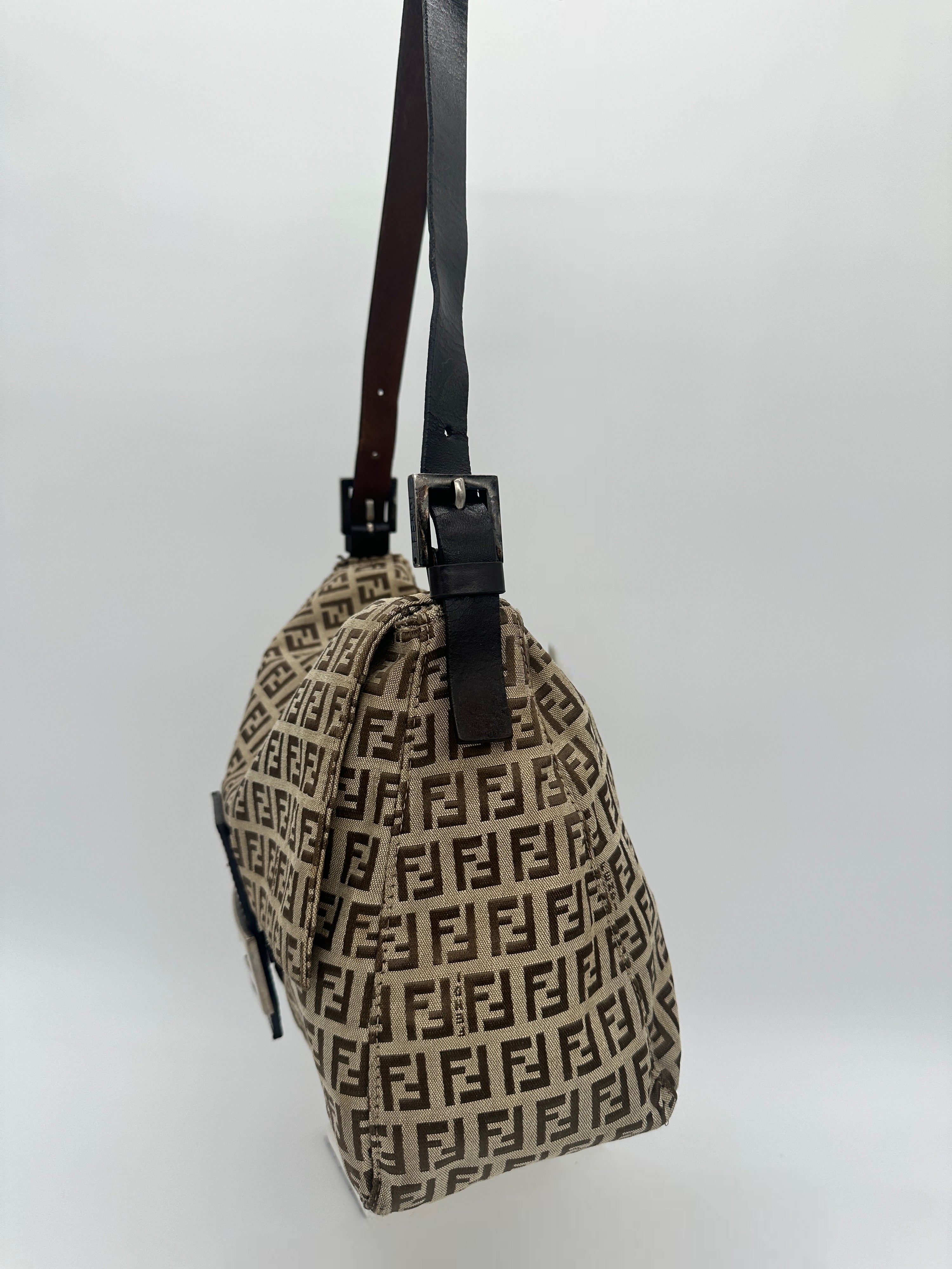 Fendi Mamma Beige Zucchino Canvas Bag