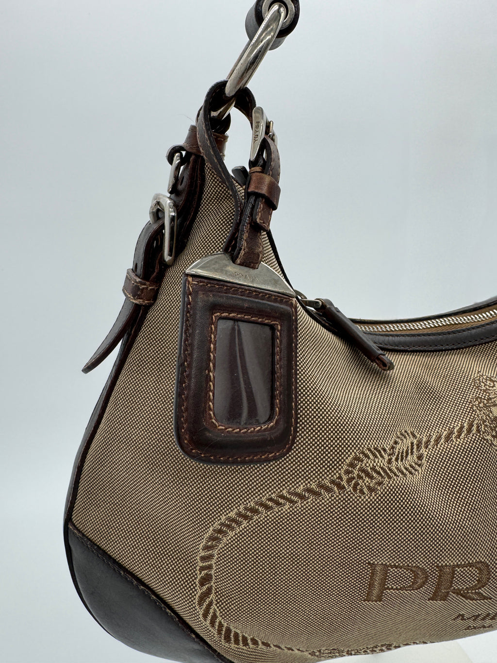 Prada Jacquard Hobo Bag
