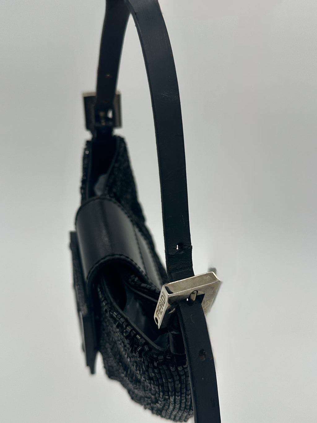Fendi Mini Croissant Black Beaded