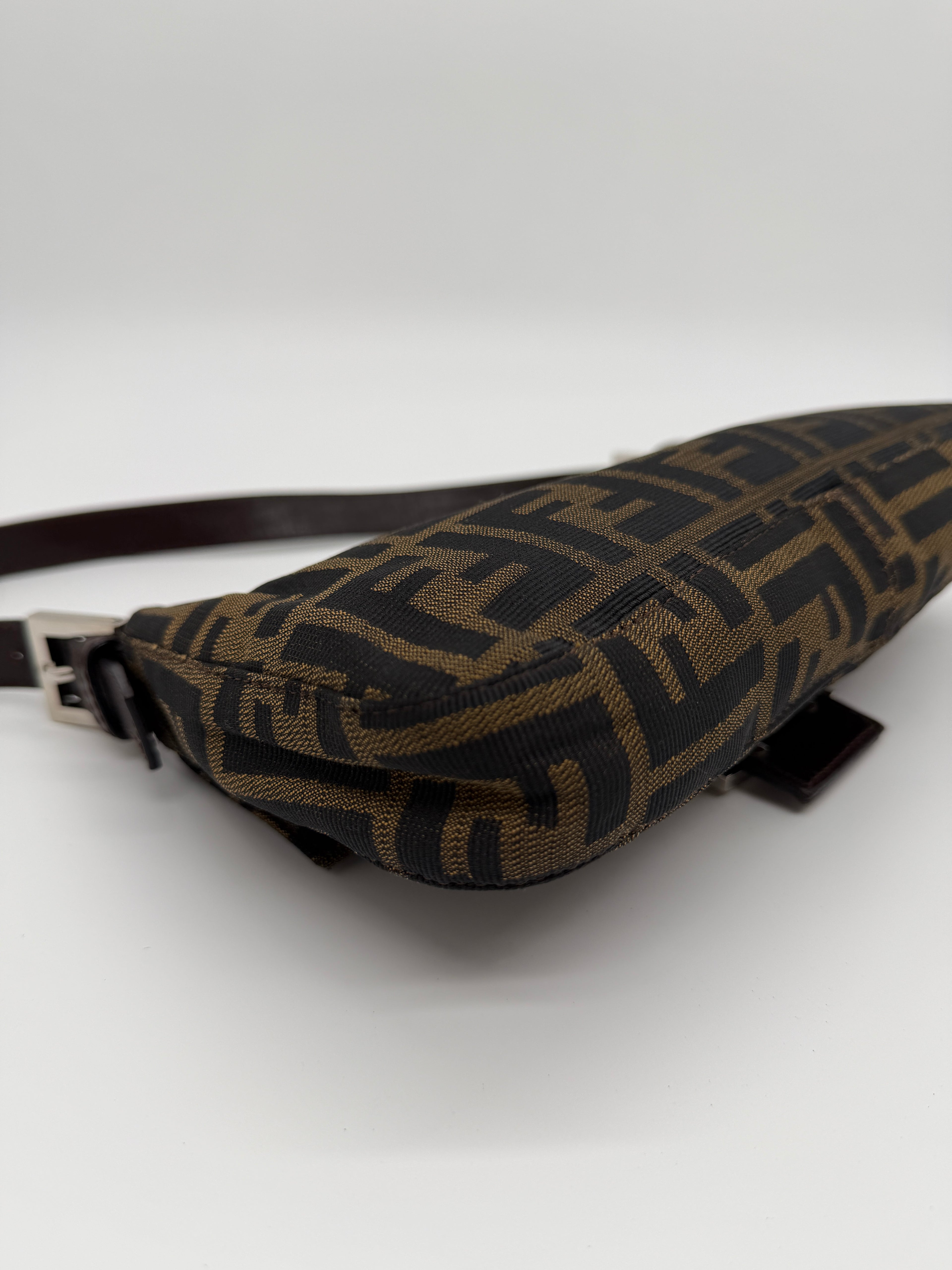 Fendi Brown Zucca Baguette