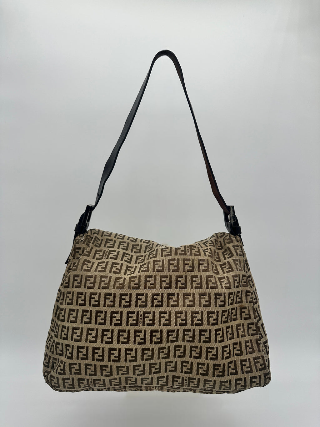 Fendi Mamma Beige Zucchino Canvas Bag