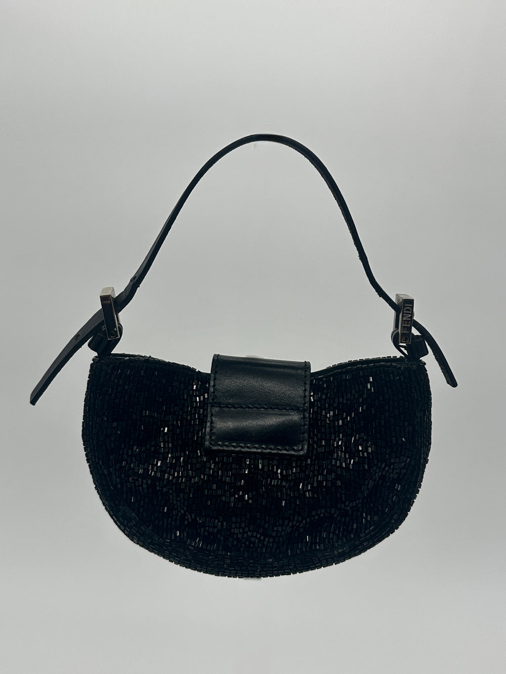 Fendi Mini Croissant Black Beaded