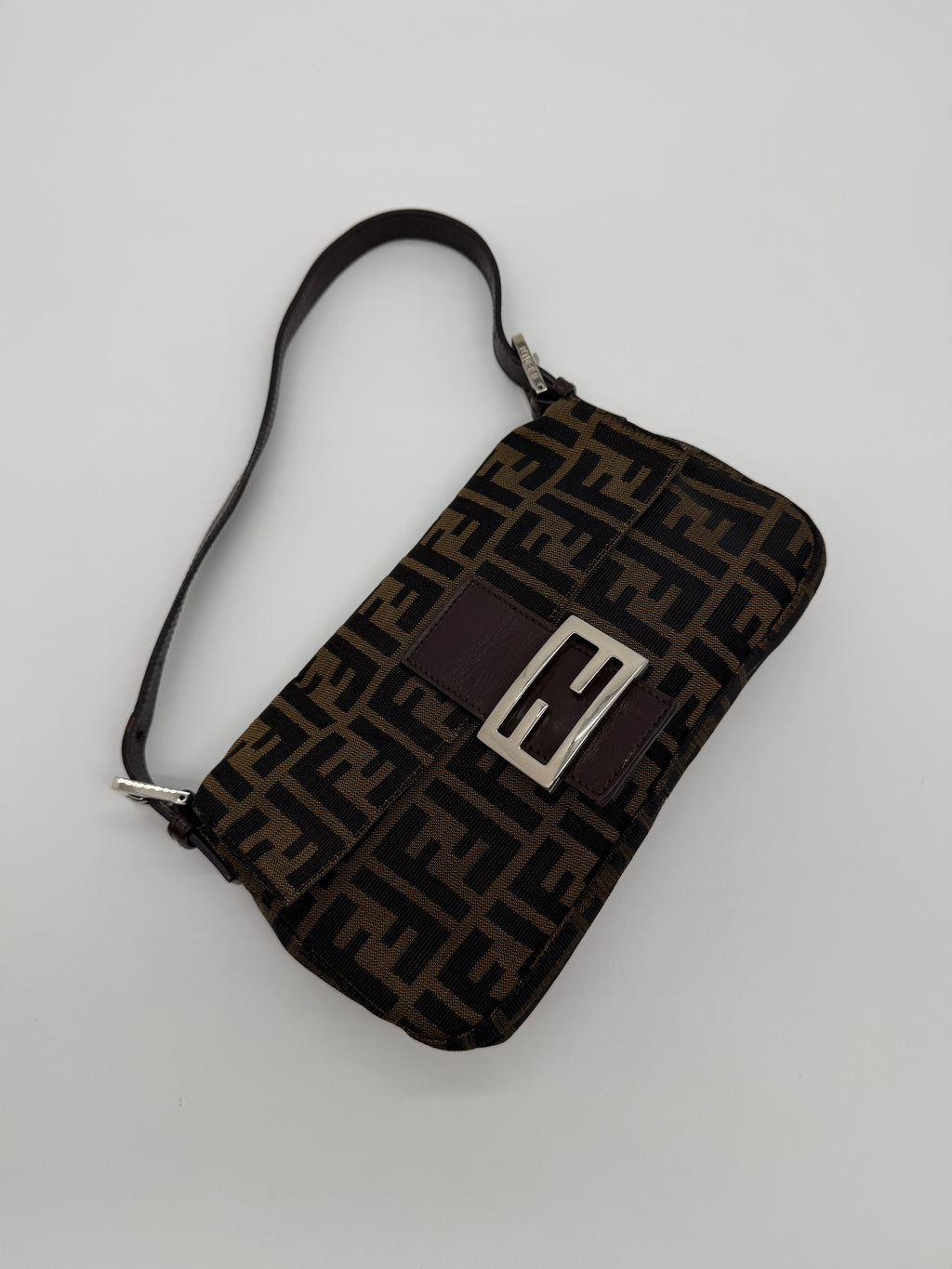 Fendi Brown Zucca Baguette